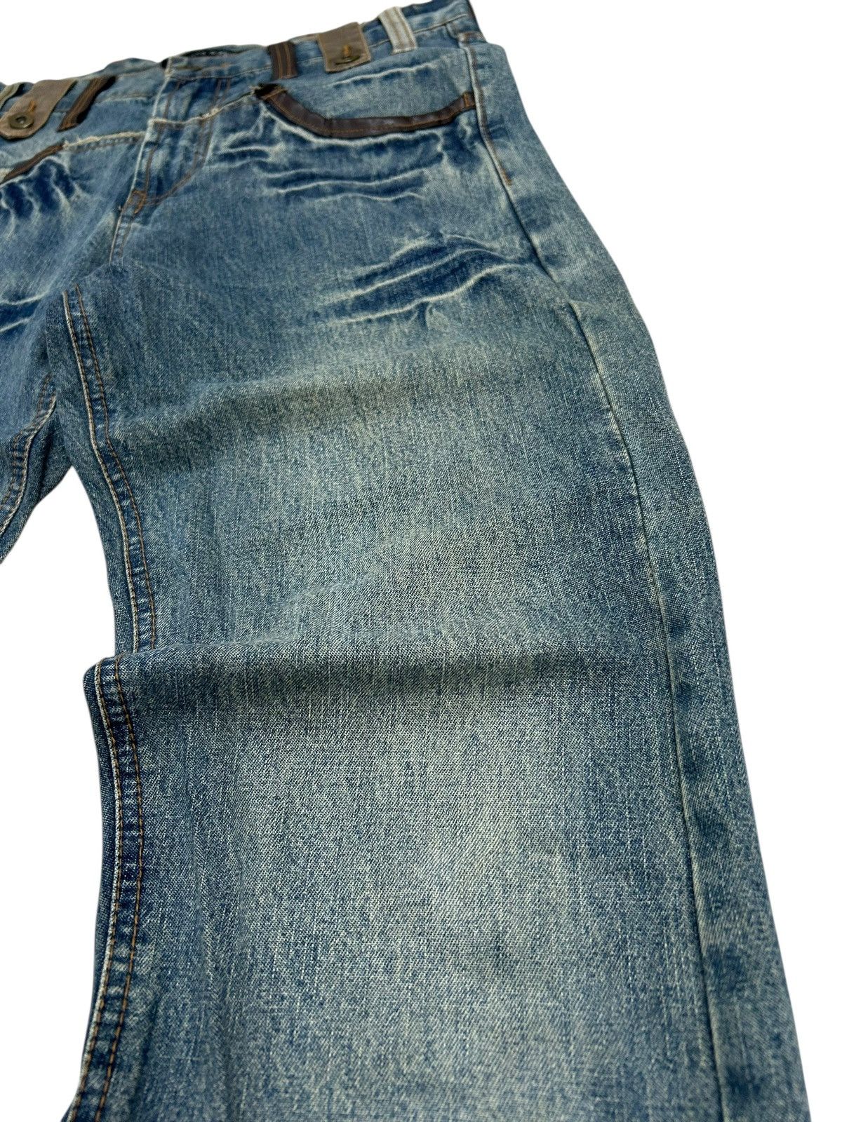 GOSTAR DE FUGA Strange Heaven Double Waist Clawn Mark Whisker Light Washed Size US 30 / EU 46 - 5 Thumbnail