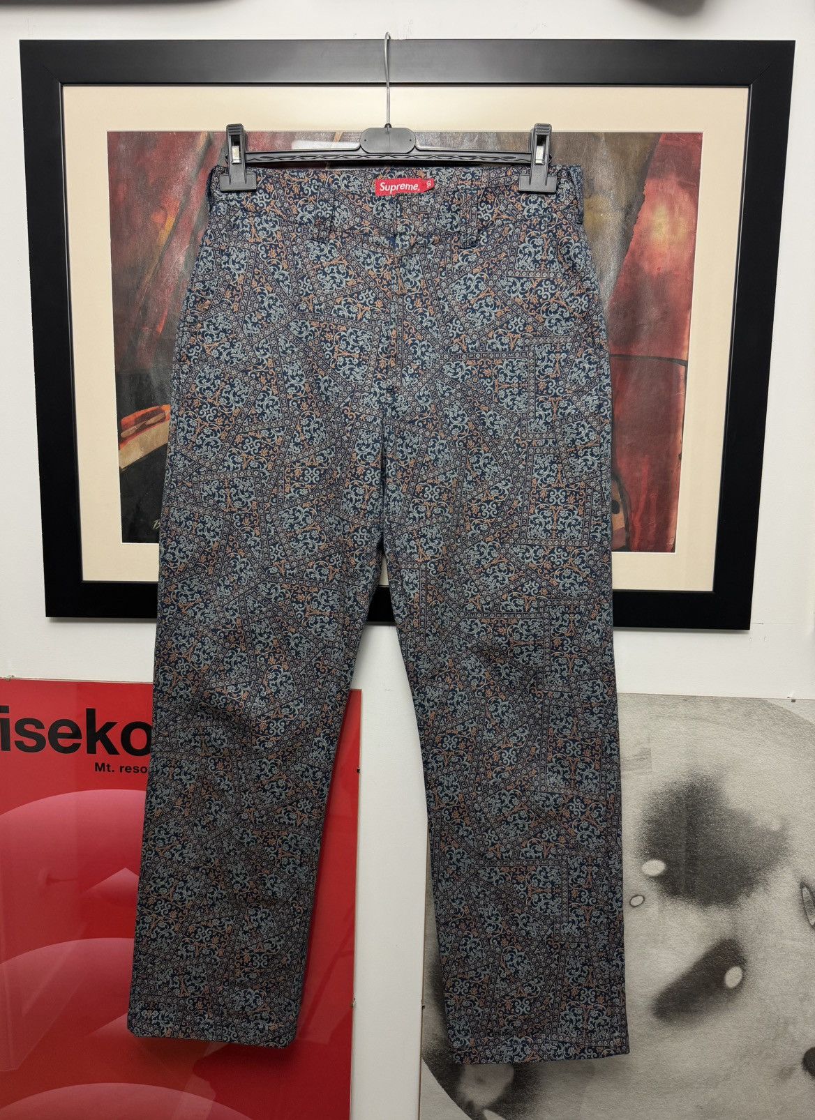 Supreme Supreme Work Pant Fullprint Floar Paisley Skate Streetwear Size US 30 / EU 46 - 1 Thumbnail