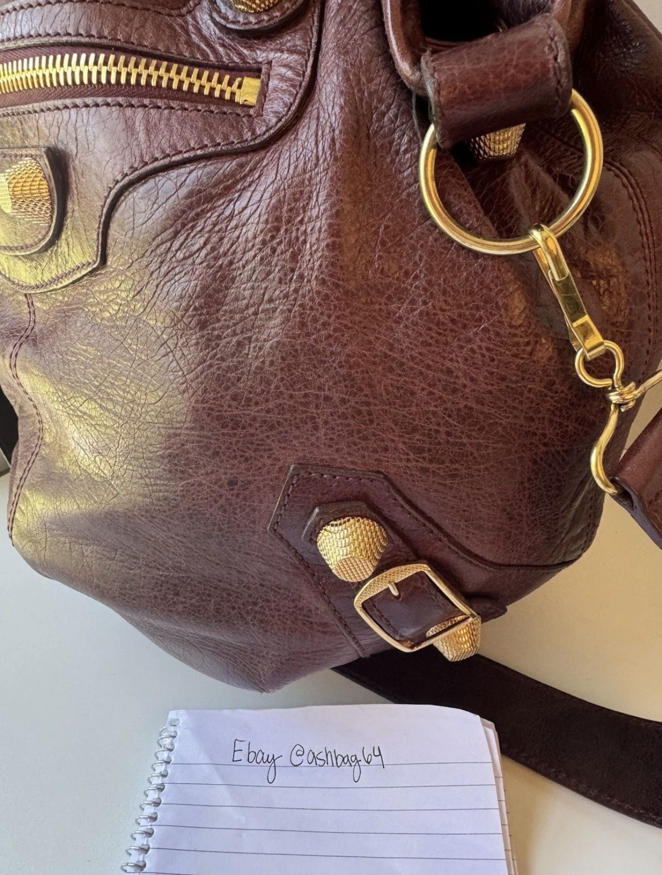 Balenciaga Balenciaga Giant Pompon Rouge Grenat Burgundy Gold Hardware Size ONE SIZE - 13 Thumbnail