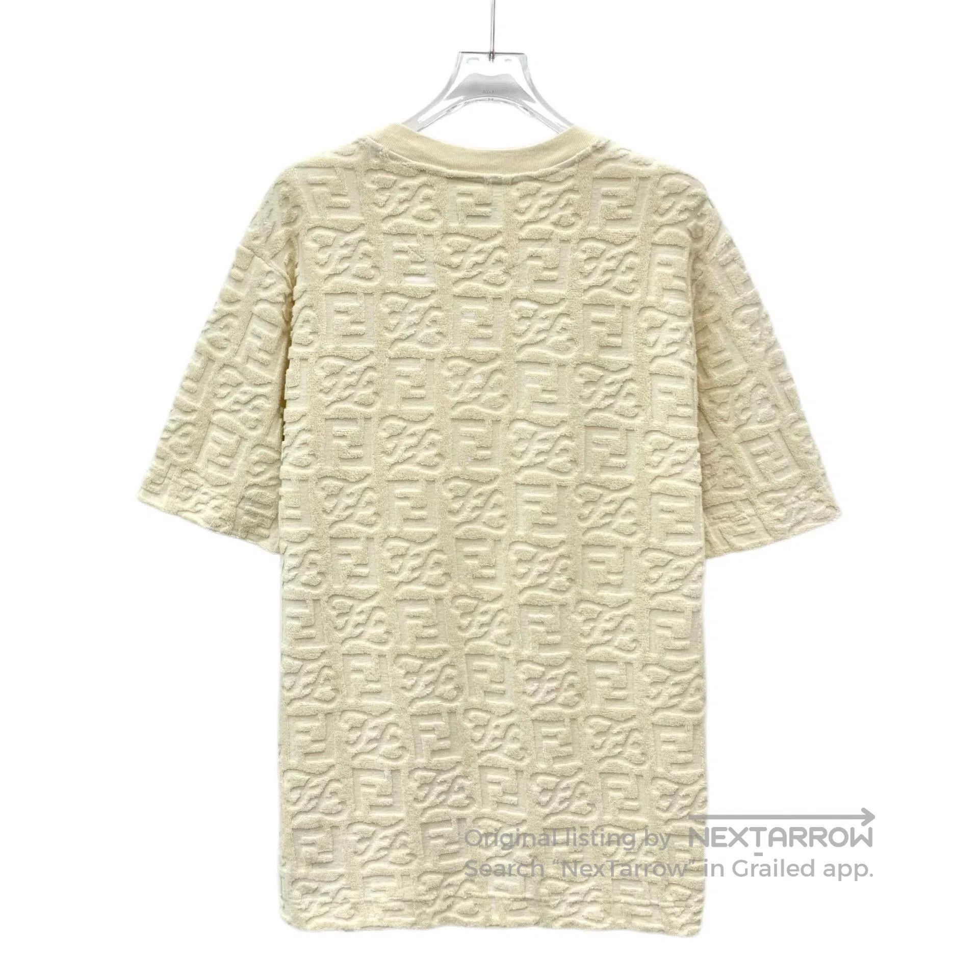 Fendi Fendi Double F Embossed Print Cotton T-shirt. Size XS / US 0-2 / IT 36-38 - 2 Thumbnail