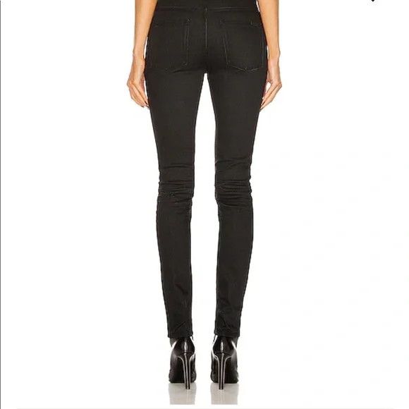 Saint Laurent Paris o1s1wg111124 Denim Jeans in Black Size 28" / US 6 / IT 42 - 3 Thumbnail
