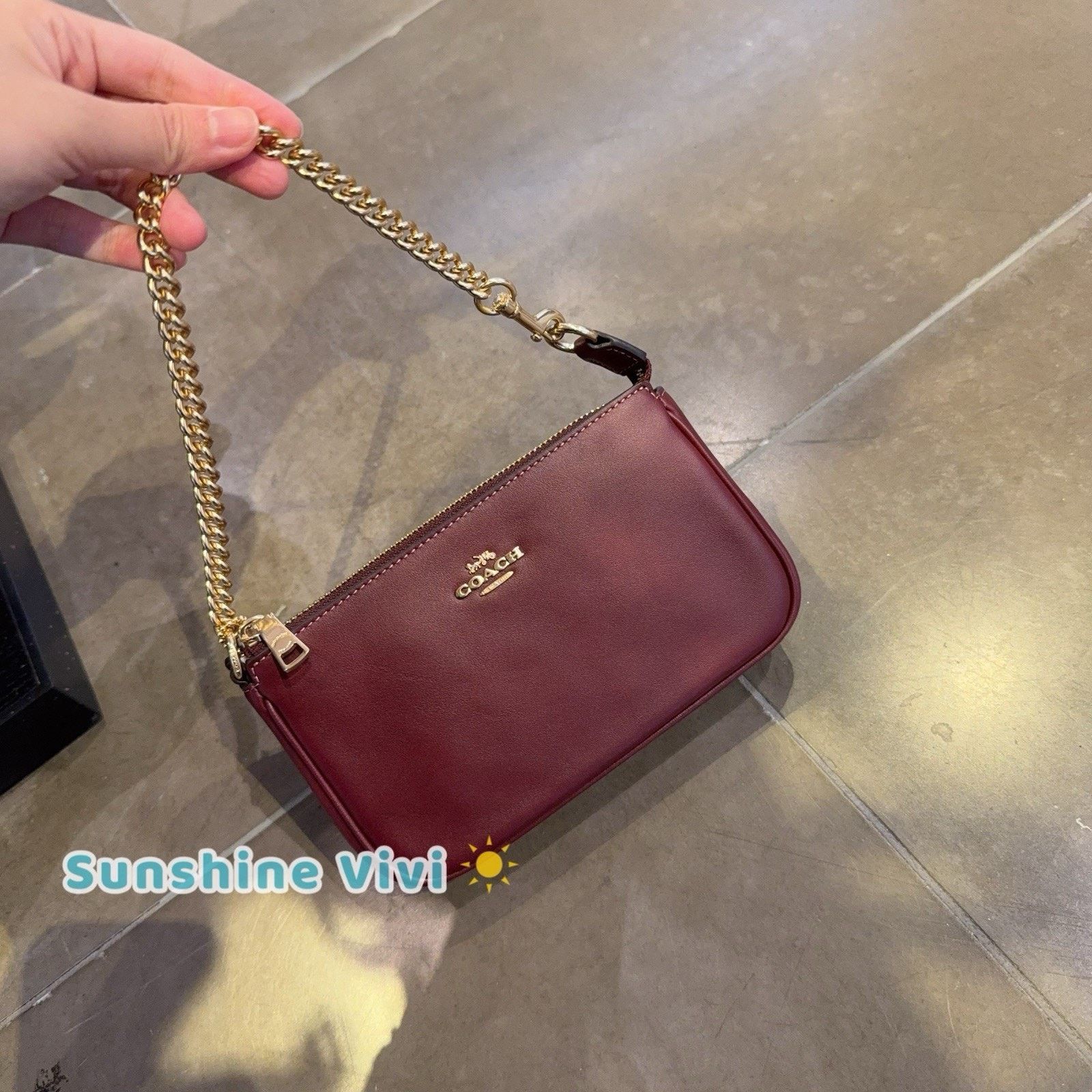 Coach NWT Coach Nolita 19 Smooth leather CCI92 Gold/Maroon Size ONE SIZE - 1 Thumbnail