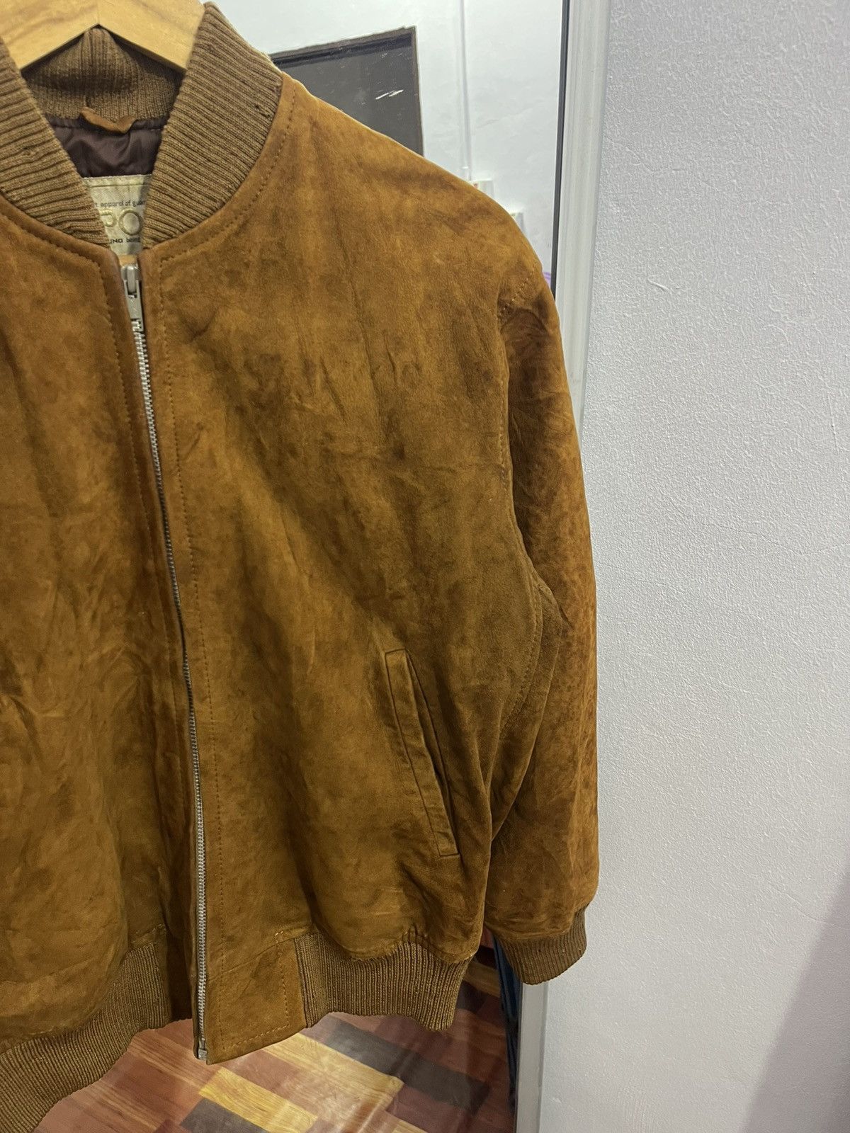 Mizuno Vintage Mizuno Suede Leather Bomber Jacket Distressed Size US M / EU 48-50 / 2 - 3 Thumbnail