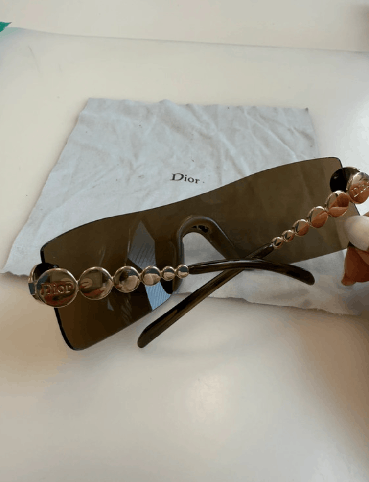 Dior DIOR Sunglasses Millenium Wrap Shield Mask Bike Galliano Era Size ONE SIZE - 1 Thumbnail