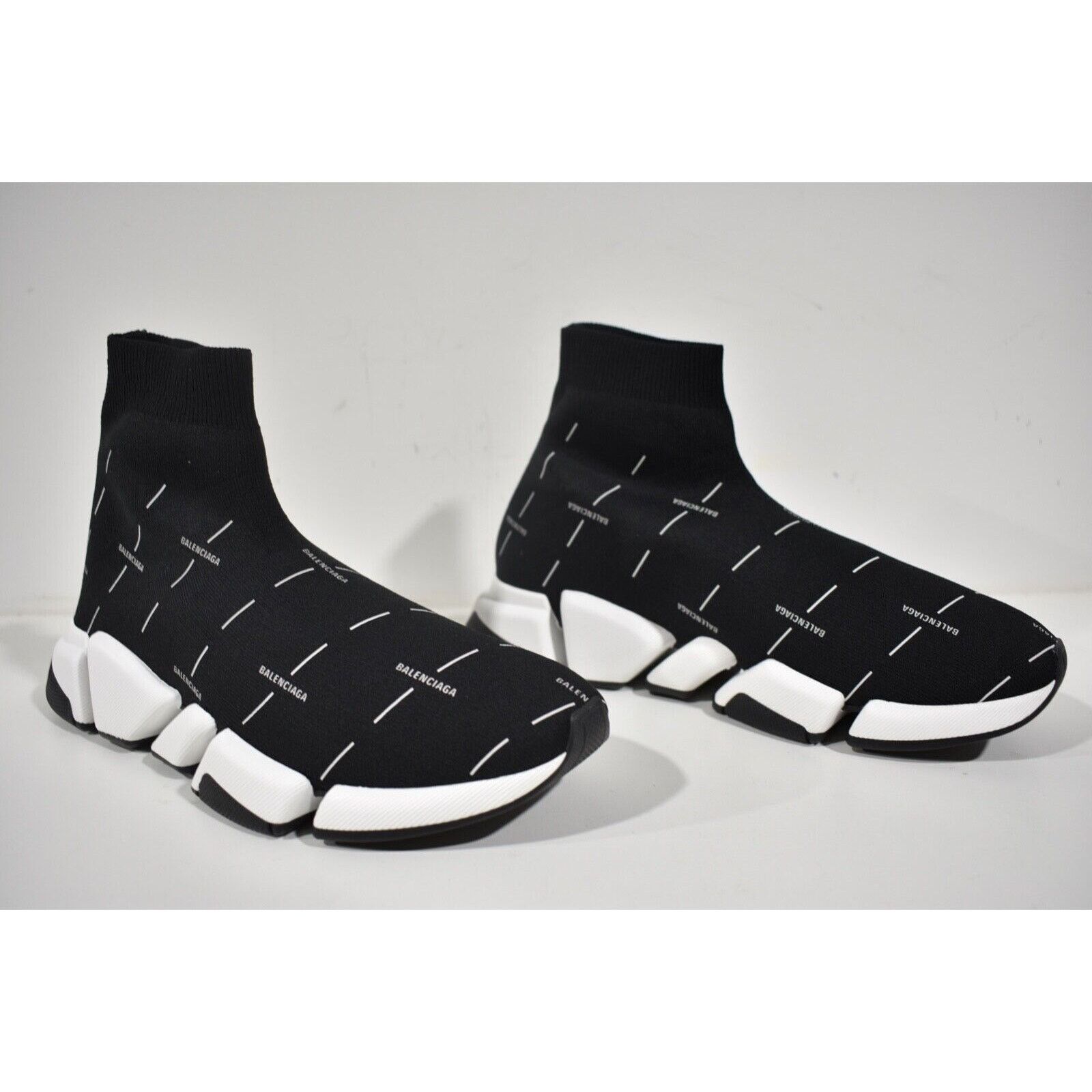 Balenciaga Balenciaga Mens Speed 2.0 Sock Black White All Over Size US 10 / EU 43 - 2 Thumbnail