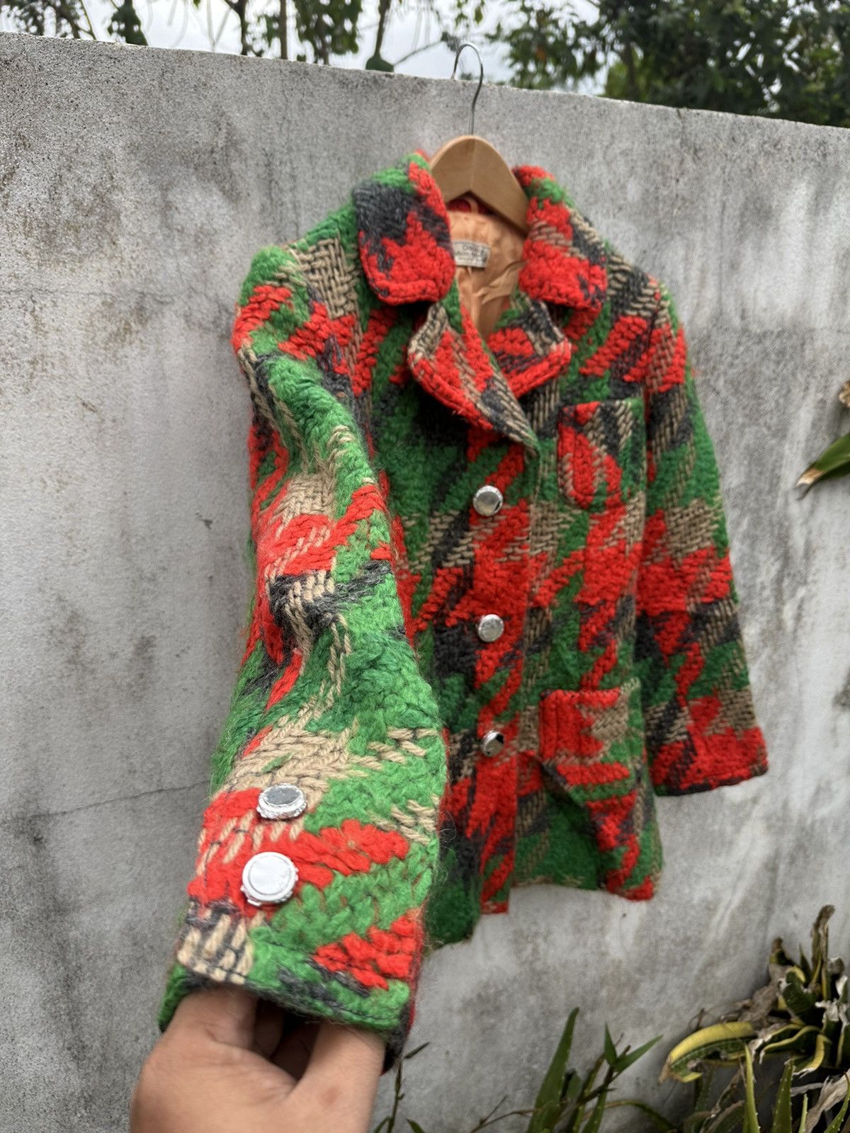 Vintage Odokuru Wool coat jacket Size S / US 4 / IT 40 - 5 Thumbnail