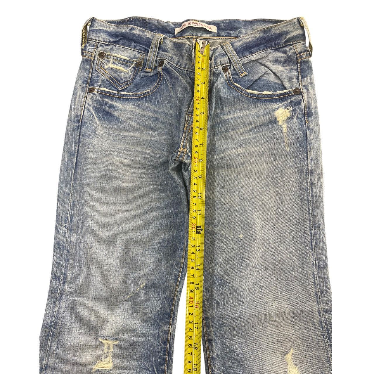 Levi's Vintage Levi’s Thunder Light Wash Style Flare Jeans Size US 30 / EU 46 - 6 Thumbnail