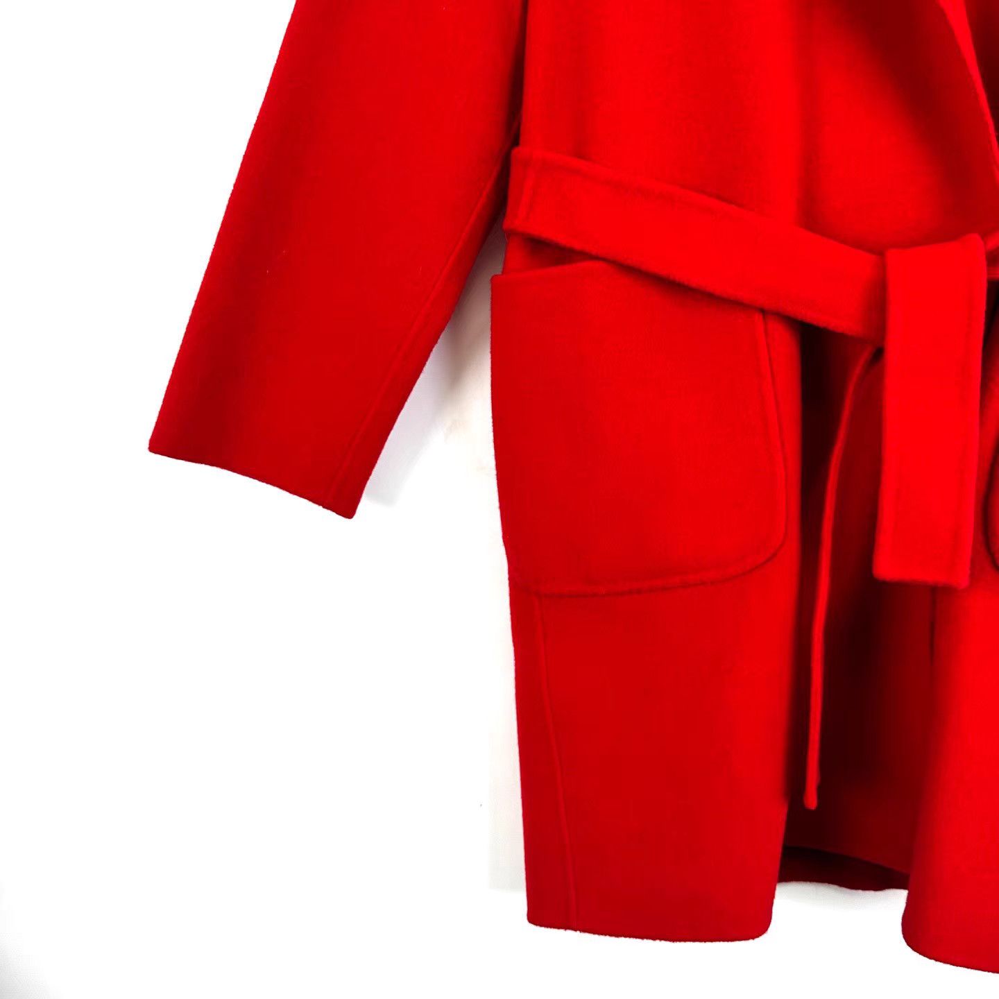 Max Mara MaxMara WEEKEND Mid-Length Red Waist-Fitted Coat K12 Size XXS / US 00 / IT 34 - 4 Thumbnail