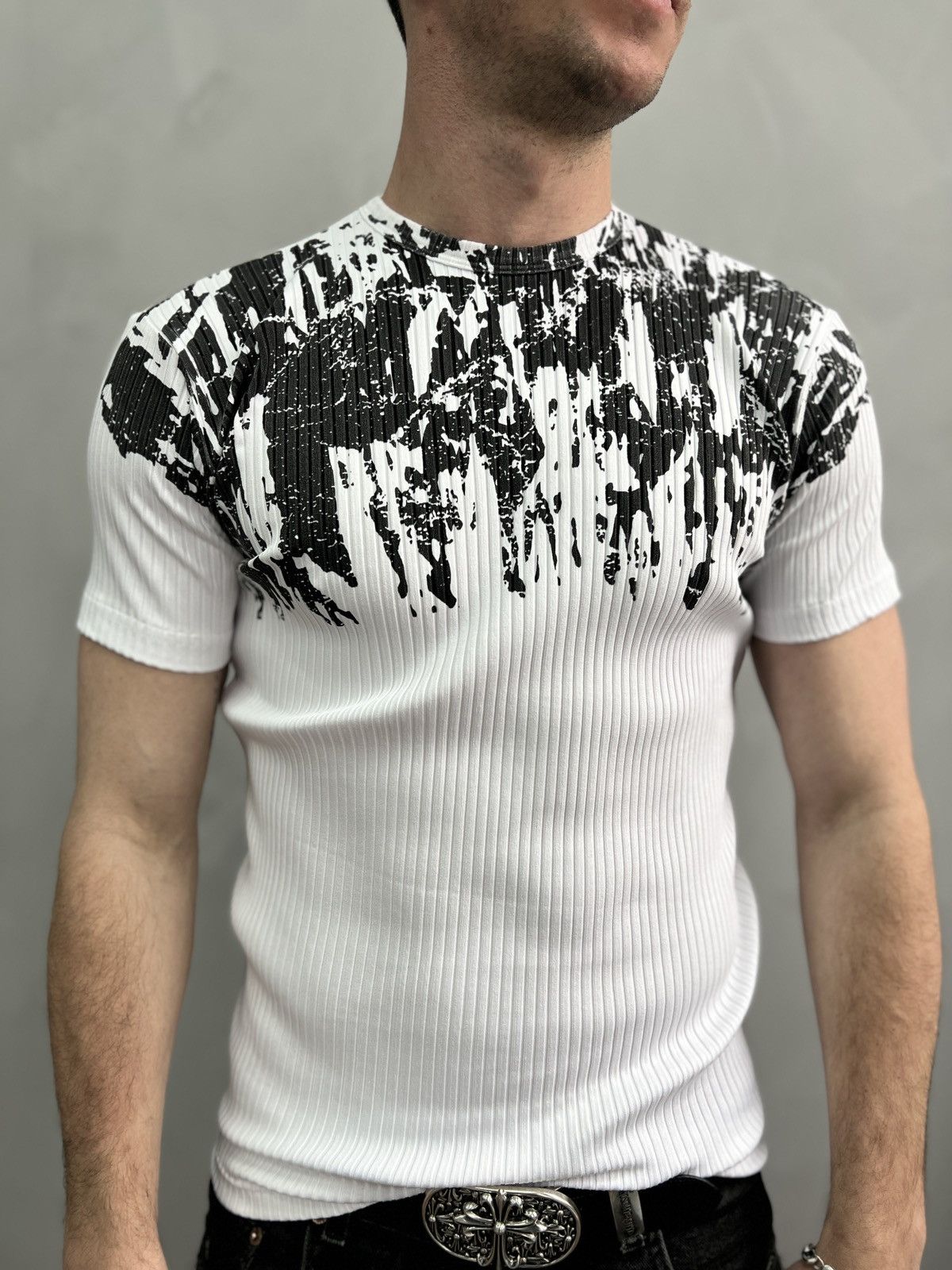 Diesel VINTAGE SLIM ISSEY MIYAKE STYLE RIPPED SWEATE TEE Size US M / EU 48-50 / 2 - 1 Thumbnail