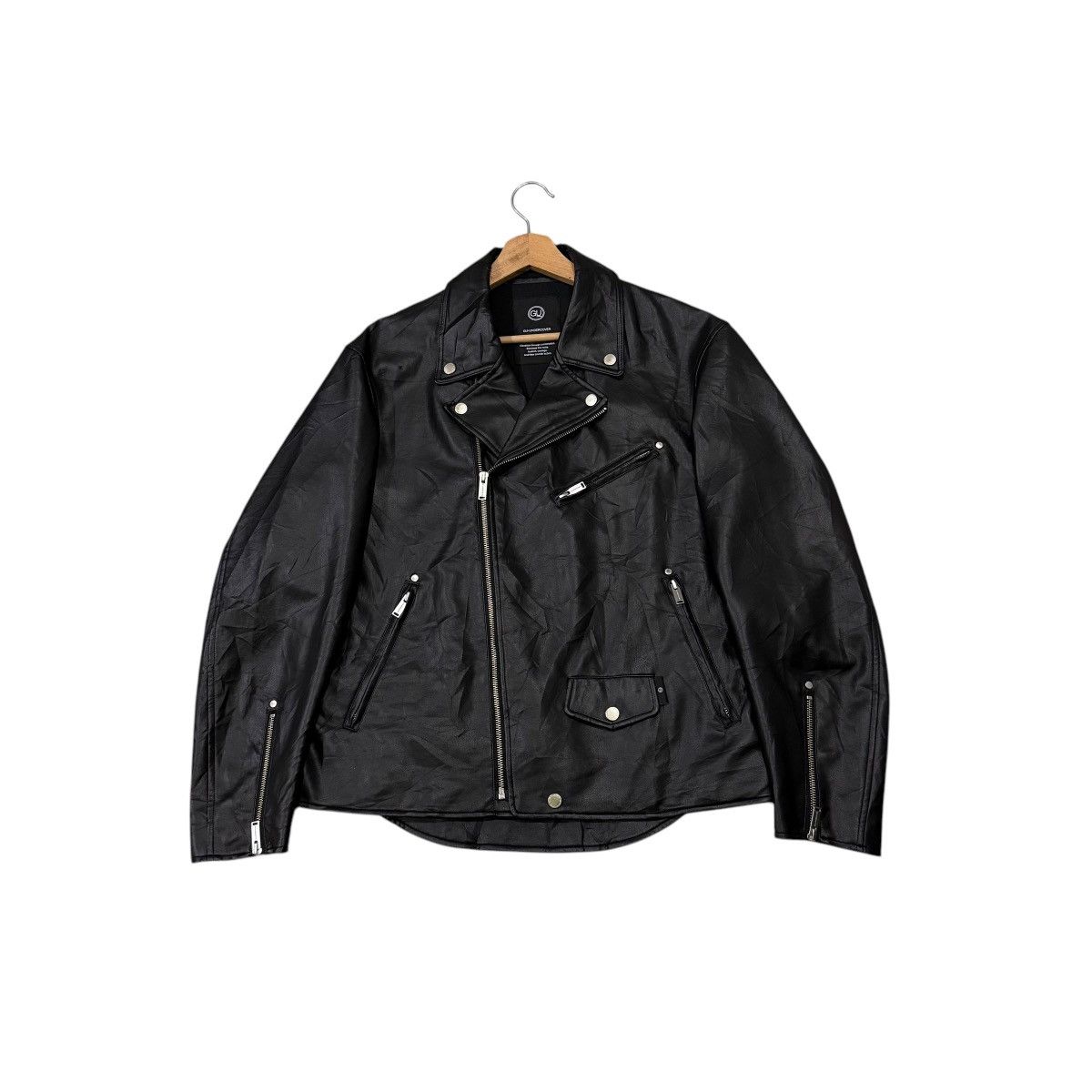 Undercover Vintage Undercover X GU Double Collar Faux Leather Jacket Size US M / EU 48-50 / 2 - 2 Thumbnail