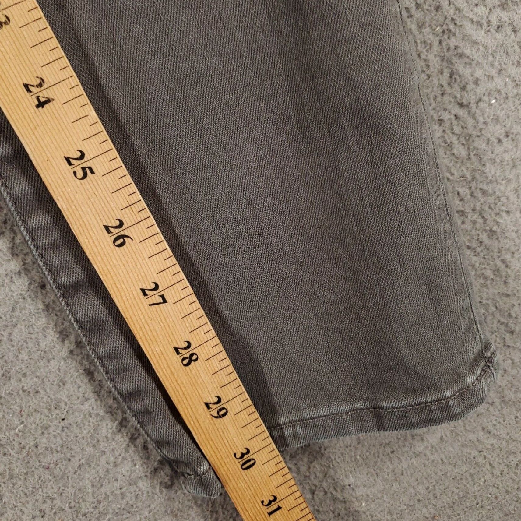 American Eagle Outfitters American Eagle Outfitters Jeans 28x32 Gray Slim Straight 5-Pocket Denim Cotton Blend Stretch Distressed Logo Button Zip AEO Size US 29 - 6 Thumbnail