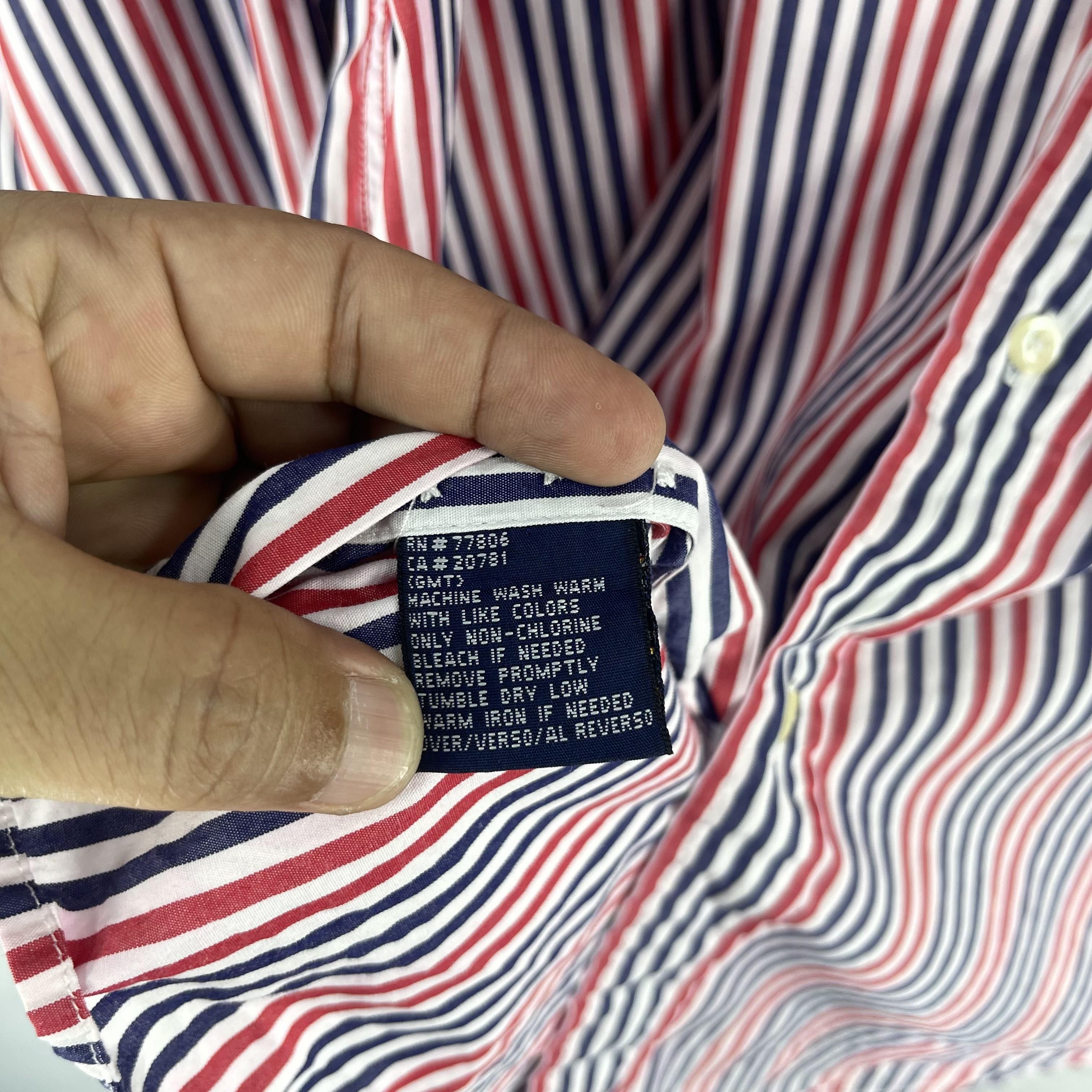 Tommy Hilfiger TOMMY HILFIGER Multicolor Stripes Casual Oxfords Shirt Size US L / EU 52-54 / 3 - 8 Thumbnail