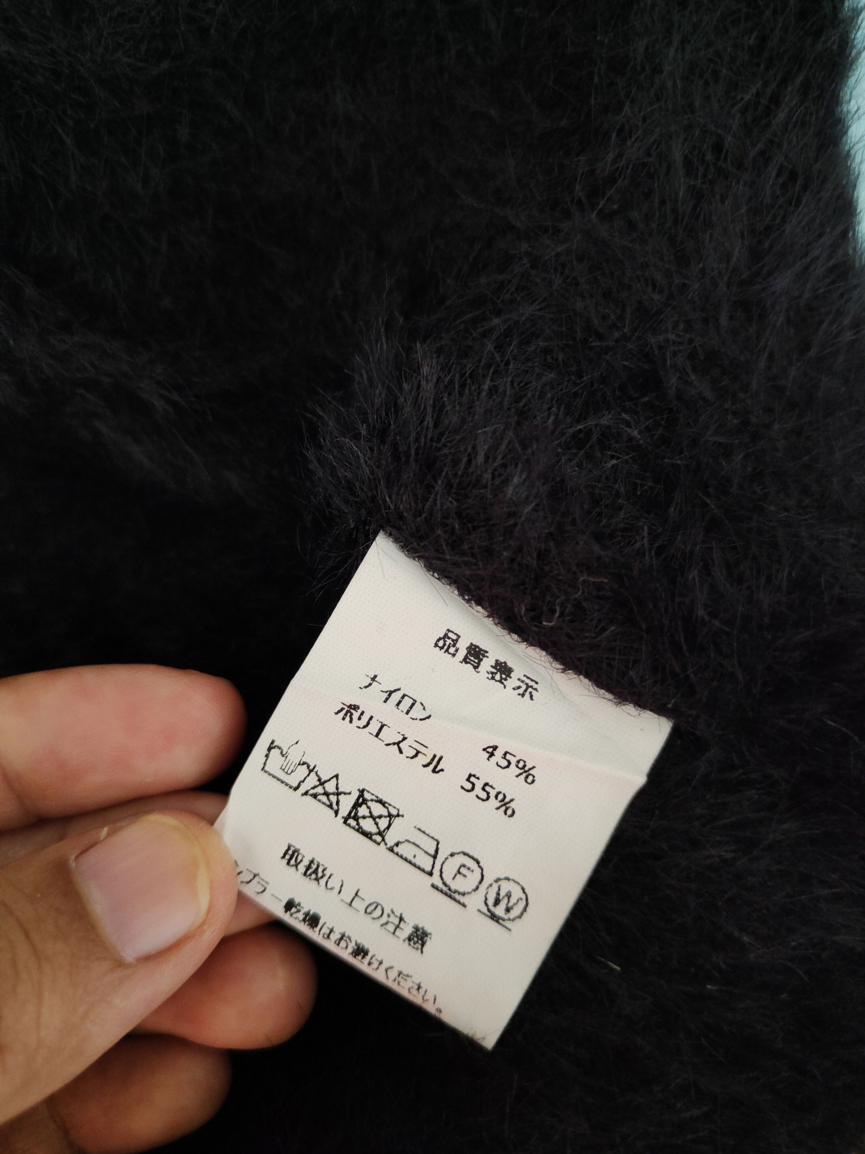 Homespun Knitwear Libby&Rose Black Fur Mohair Knitwear Cardigan #S1980 Size M / US 6-8 / IT 42-44 - 11 Thumbnail