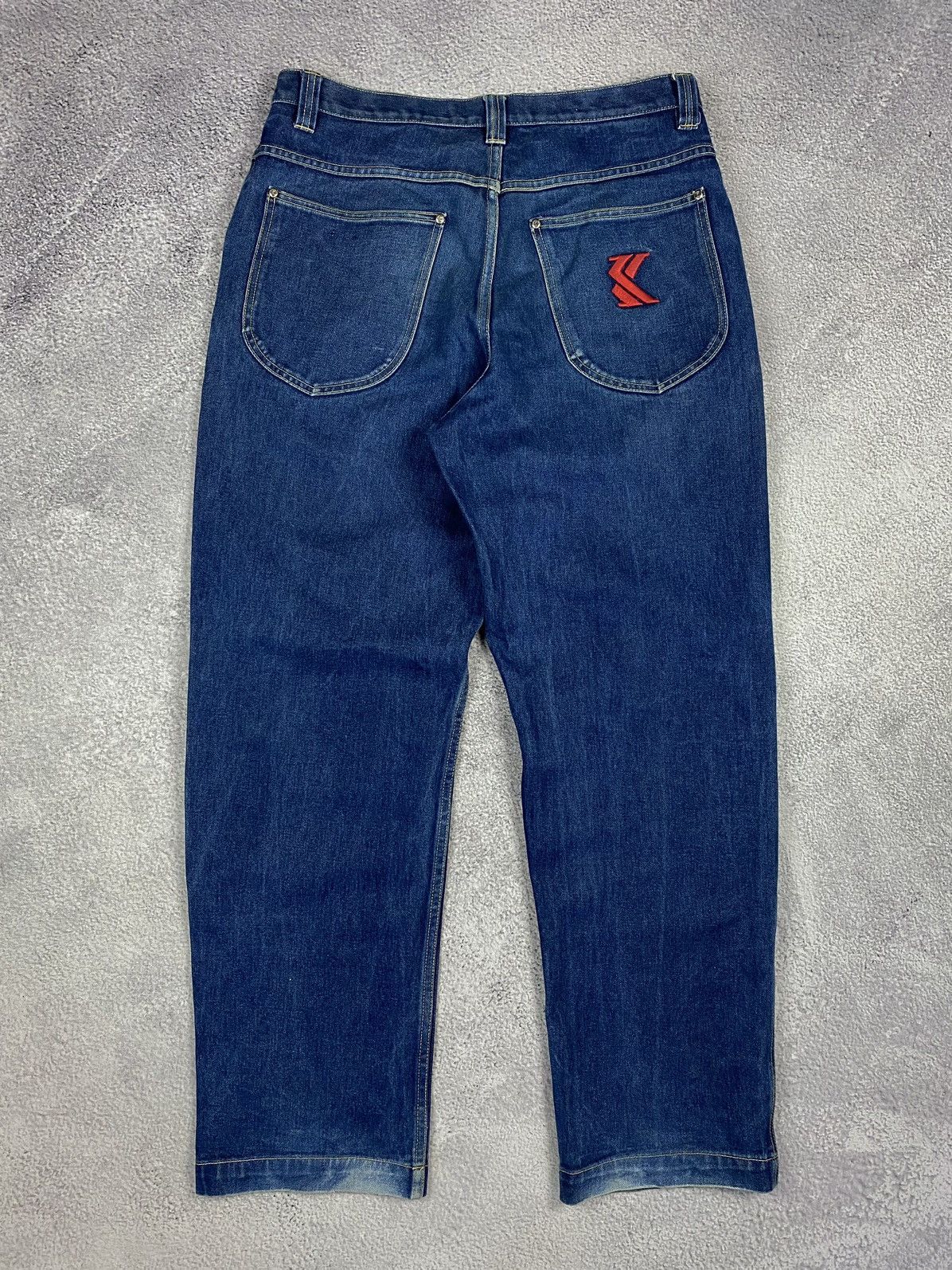Karl Kani × Vintage Vintage Karl Kani Baggy Big Blue Jeans Size US 34 / EU 50 - 14 Thumbnail