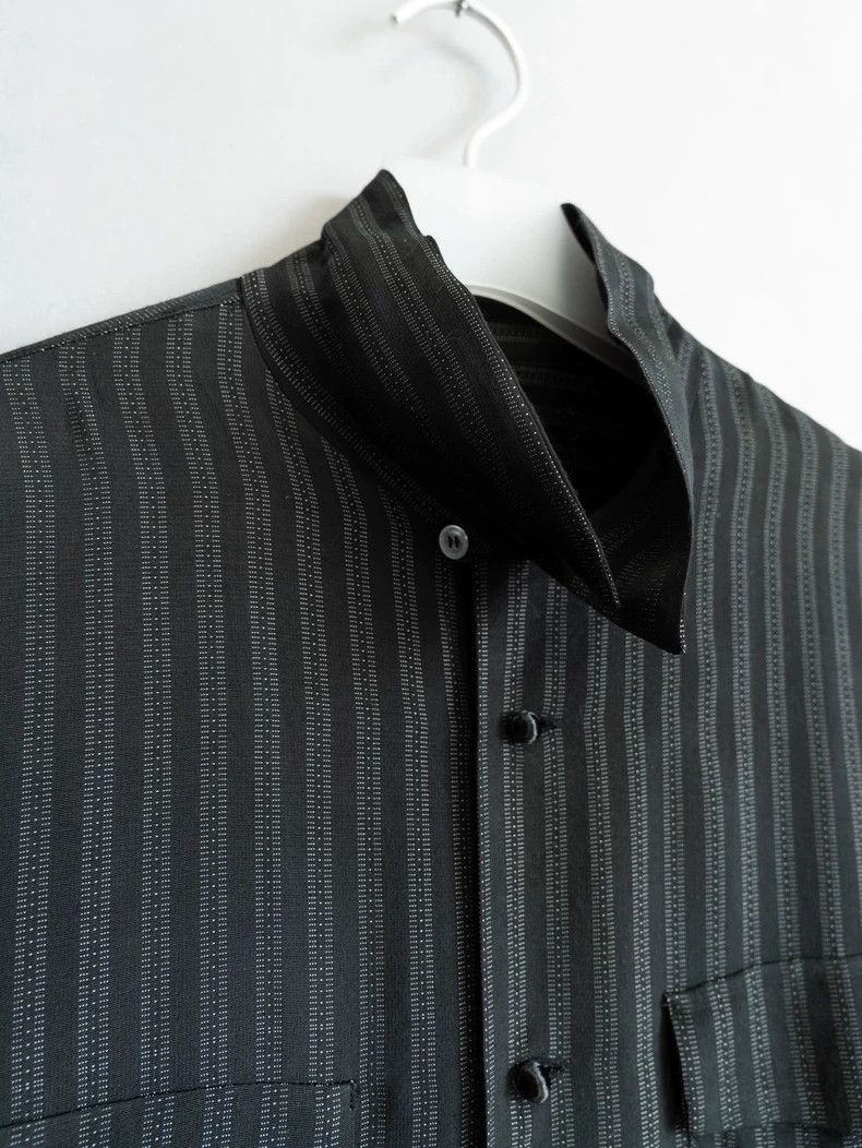 Yohji Yamamoto Yohji Yamamoto 91AW Cloth Buckle Stripe Shirt Size US M / EU 48-50 / 2 - 7 Thumbnail