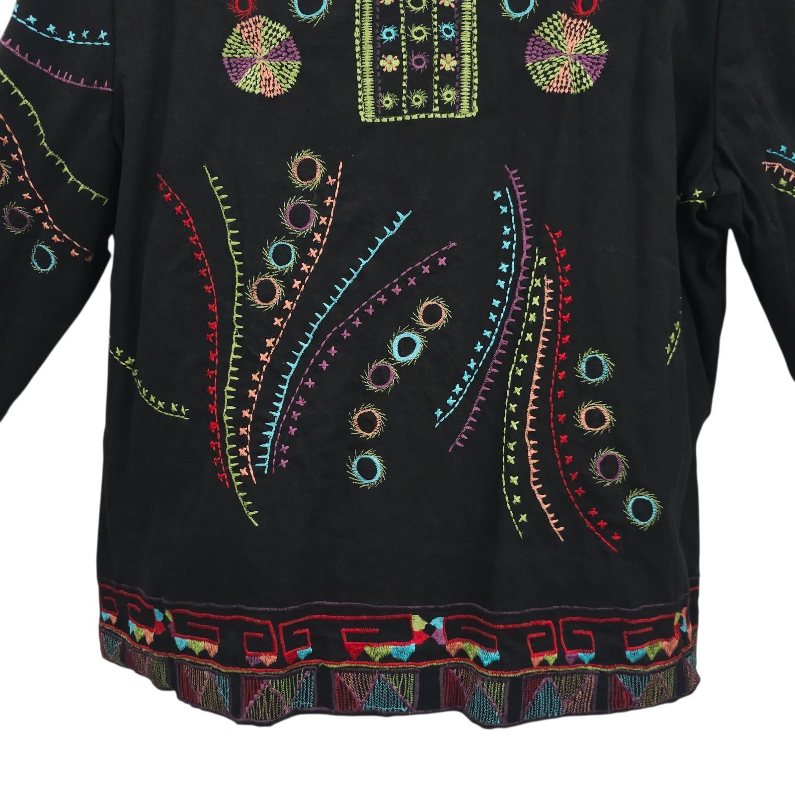 Other Yak Magik Embroidered Jacket XL Art to Wear Boho Cotton Size XL / US 12-14 / IT 48-50 - 15 Thumbnail