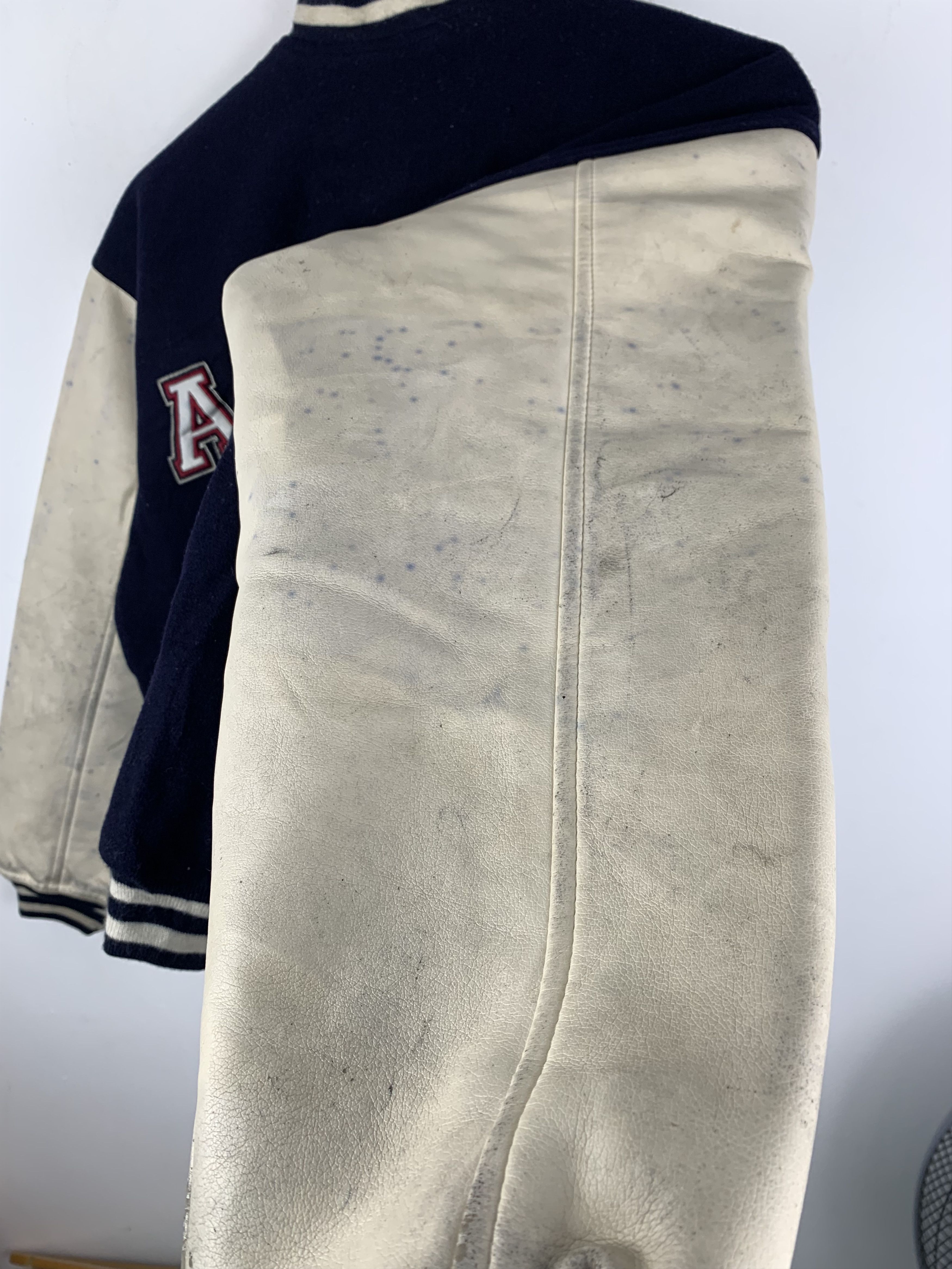 Arizona Jean Co. Vintage Arizona Sleeve Leather Varsity Jacket V0511 Size US L / EU 52-54 / 3 - 12 Thumbnail