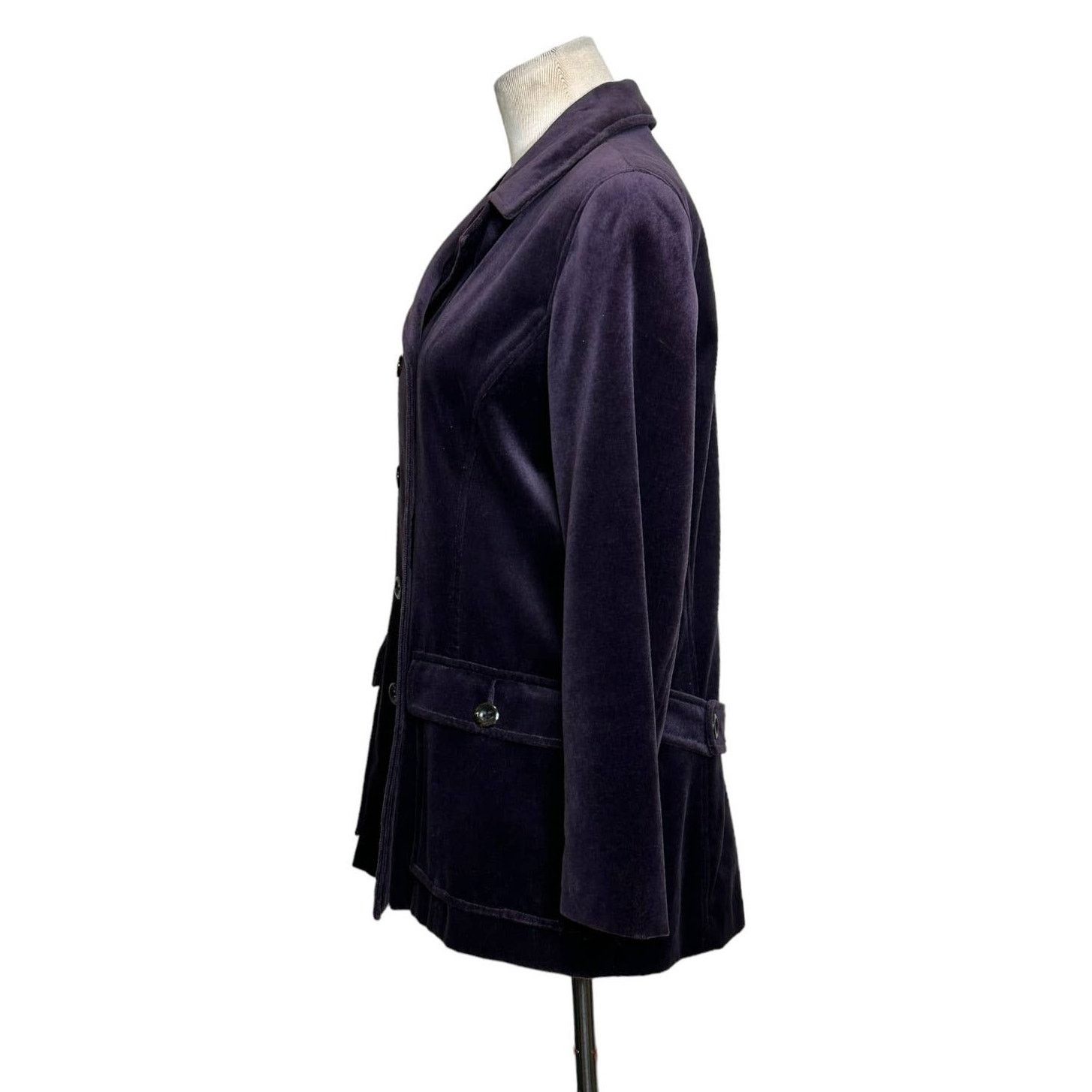 Liz Claiborne Liz Claiborne Velvet Double Breasted Blazer Jacket Size SP Size S / US 4 / IT 40 - 7 Thumbnail