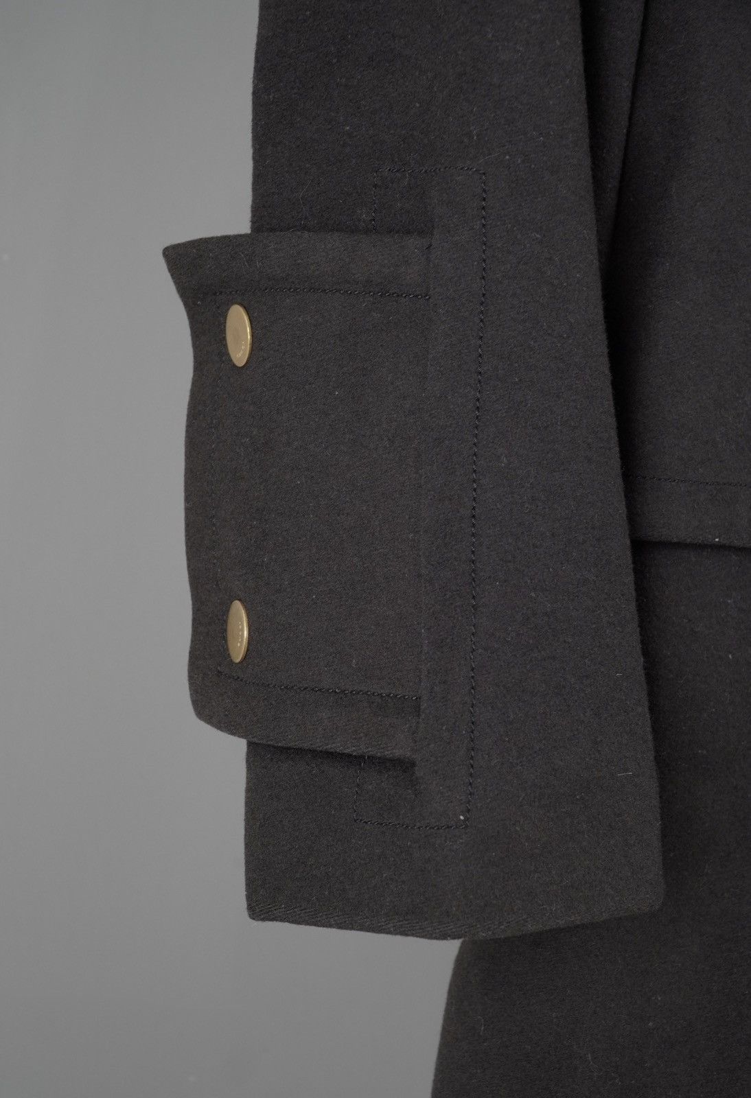 Gucci × Tom Ford Gucci - Tom ford - Archive AW03 Stand Collar Wing Wool Coat Size S / US 4 / IT 40 - 15 Thumbnail