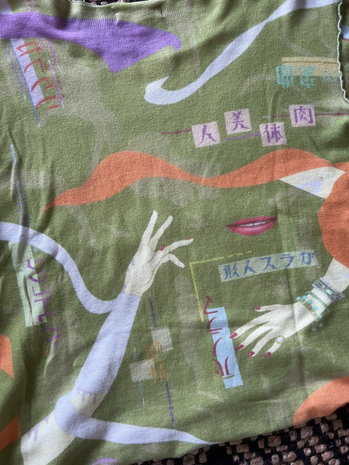 Yohji Yamamoto Yohji Yamamoto Pour Homme SS04 Green Cityscape Graphic Tee Size US L / EU 52-54 / 3 - 3 Thumbnail