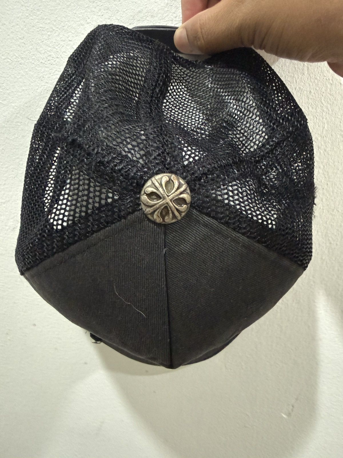 Vintage 90’s Black Flys X Gauff Like Chrome Hearts Distress Hat Size ONE SIZE - 6 Thumbnail