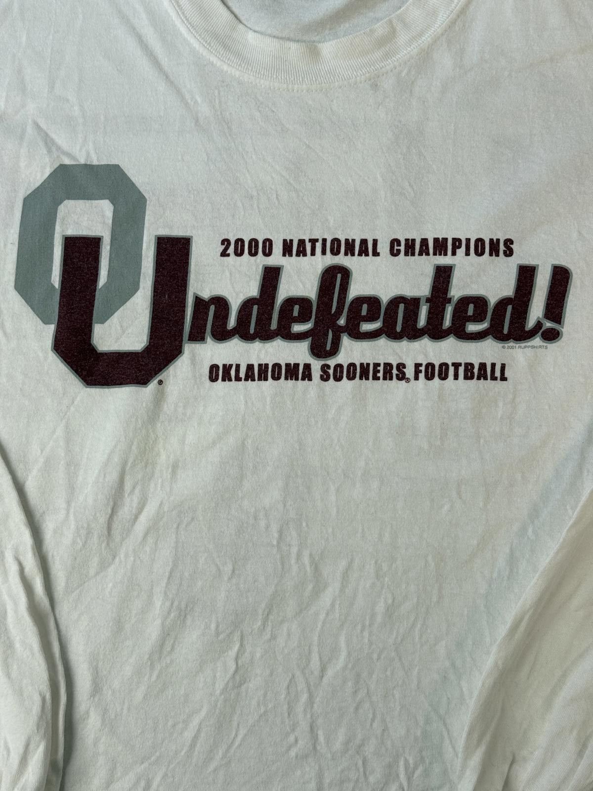 Designer VTG Oklahoma Sooners LS T-shirt Undefeated 2000 Champs XXL Size US XXL / EU 58 / 5 - 4 Thumbnail