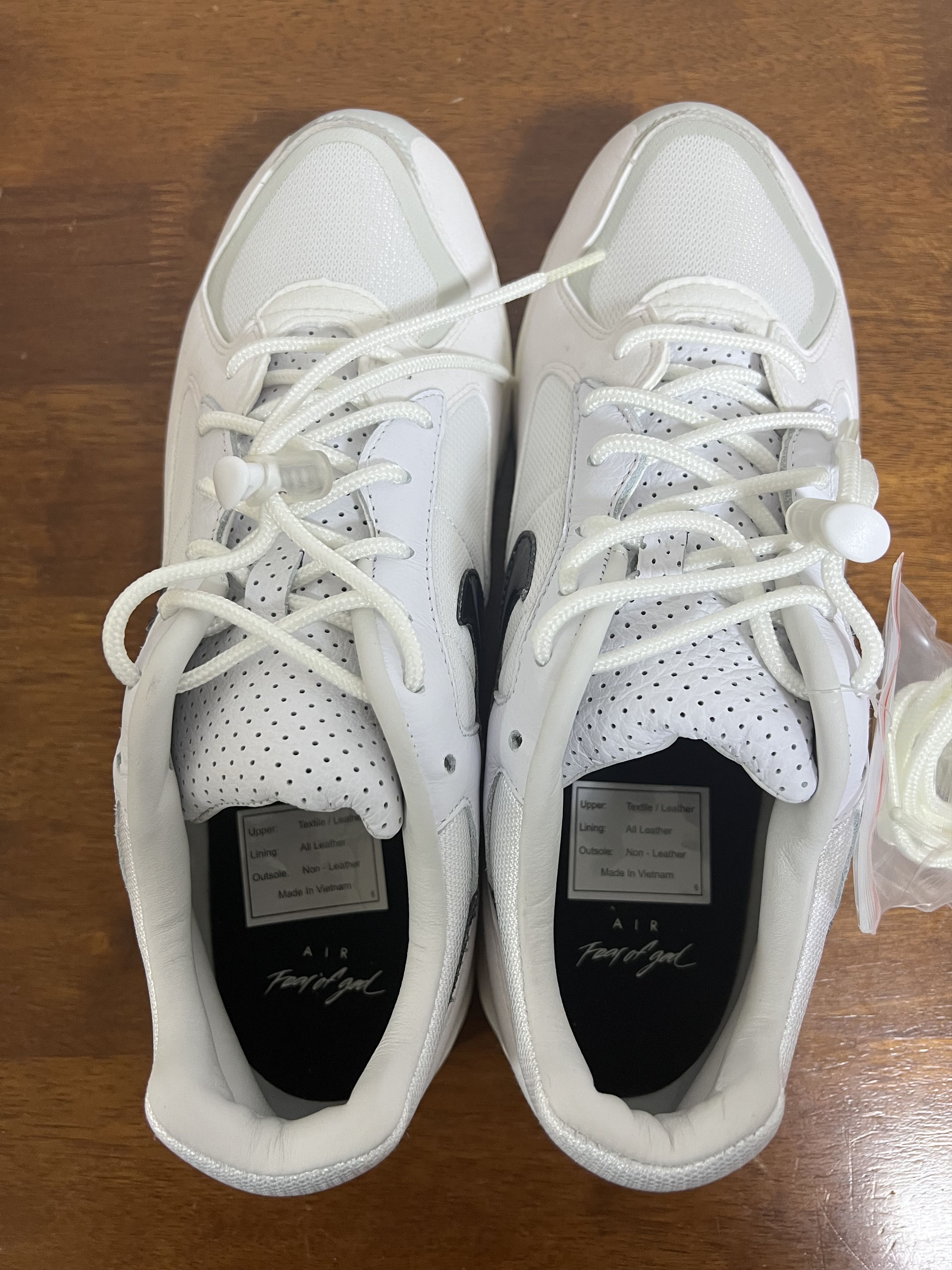 Fear of God × Nike 💚 2018 Fear of God x Nike Air Skylon II White/Bone-Sail Size US 10 / EU 43 - 9 Thumbnail