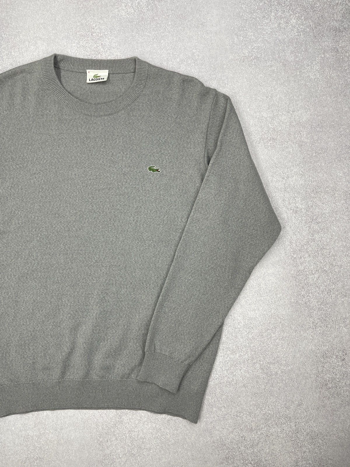 Lacoste Mens Lacoste Wool Sweater Grey Y2K France Designer Vintage Size US M / EU 48-50 / 2 - 3 Thumbnail