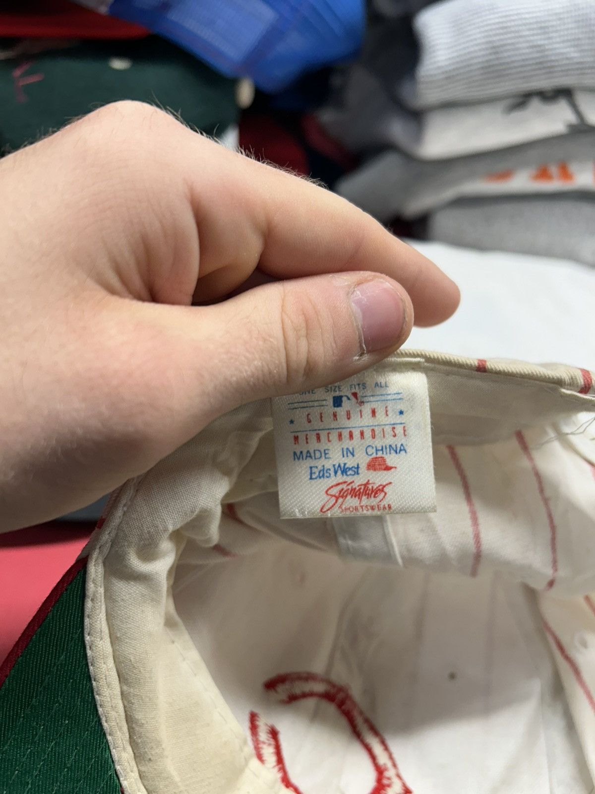 MLB × Vintage Crazy Vintage 90s Cincinnati Reds Snapback MLB White Hat Size ONE SIZE - 3 Thumbnail