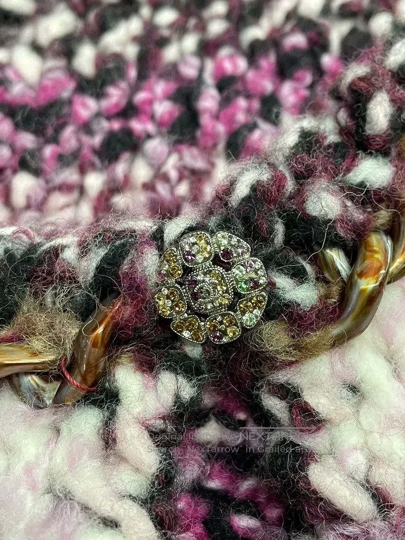 Chanel Chanel Purple striped chain rolled-edged thick knitted ves Size XXS / US 00 / IT 34 - 5 Thumbnail