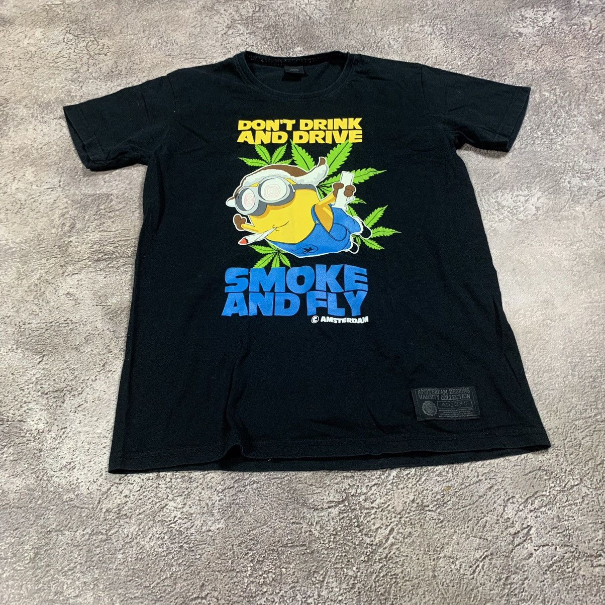 Vintage Vintage Y2K Minion Graphic Tee Weed Smoke Fly Skate Faded S Size US S / EU 44-46 / 1 - 3 Thumbnail