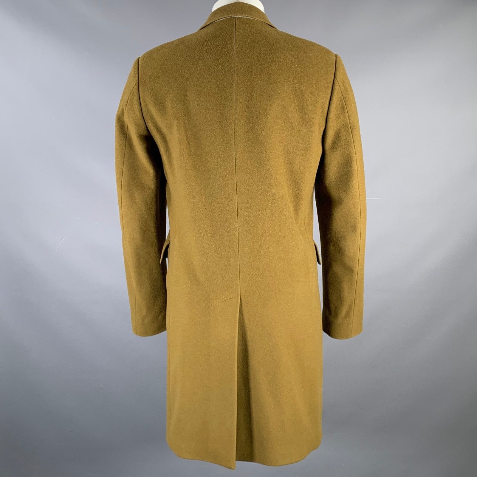 Paul Smith PAUL SMITH Size 38 Olive Green Wool Cashmere Peak Lapel Coat Size US S / EU 44-46 / 1 - 4 Thumbnail