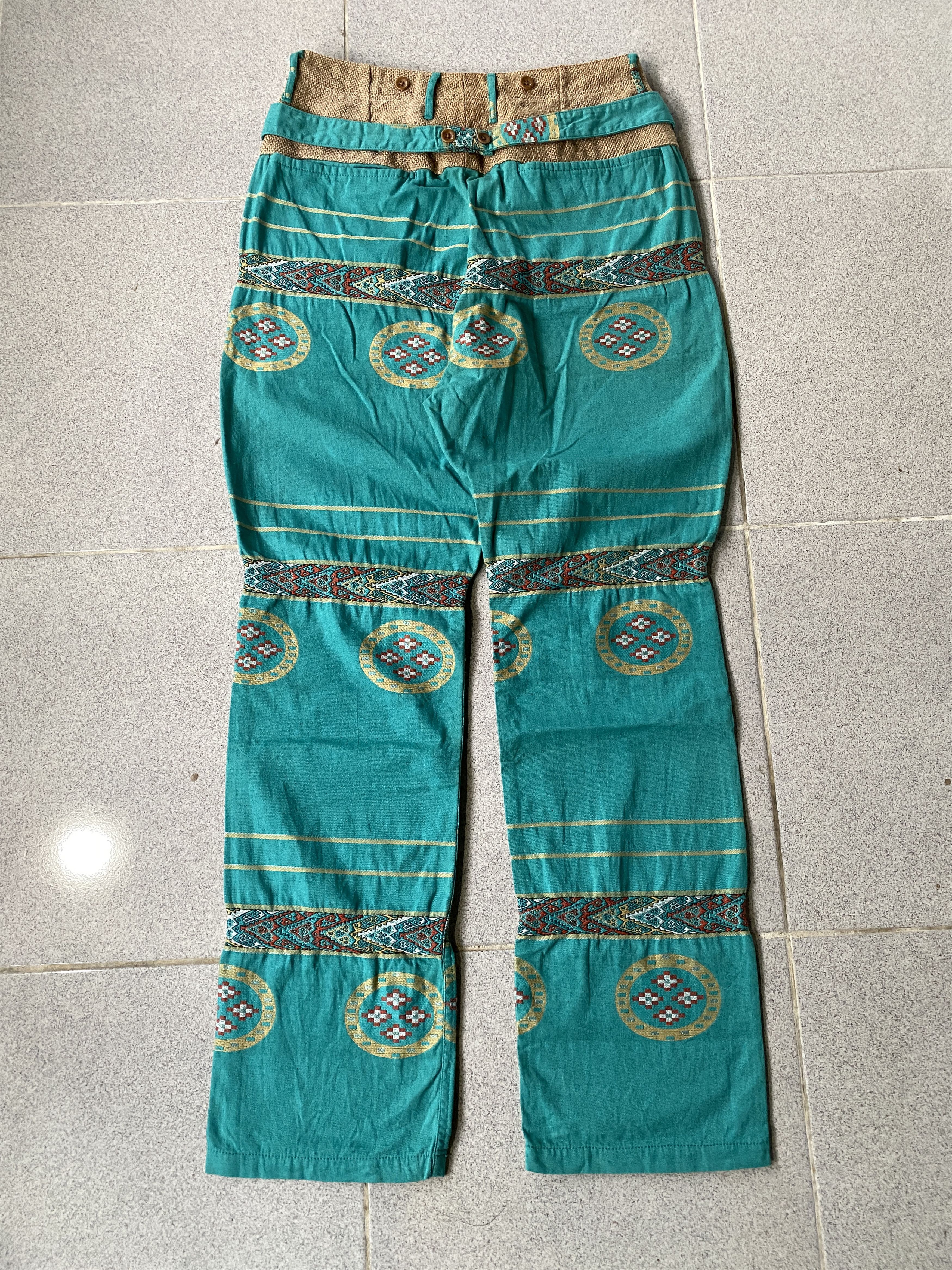 Japanese Brand × Kapital 💥Kapital Navajo Pattern Bucklestrap Pants Size US 32 / EU 48 - 1 Thumbnail