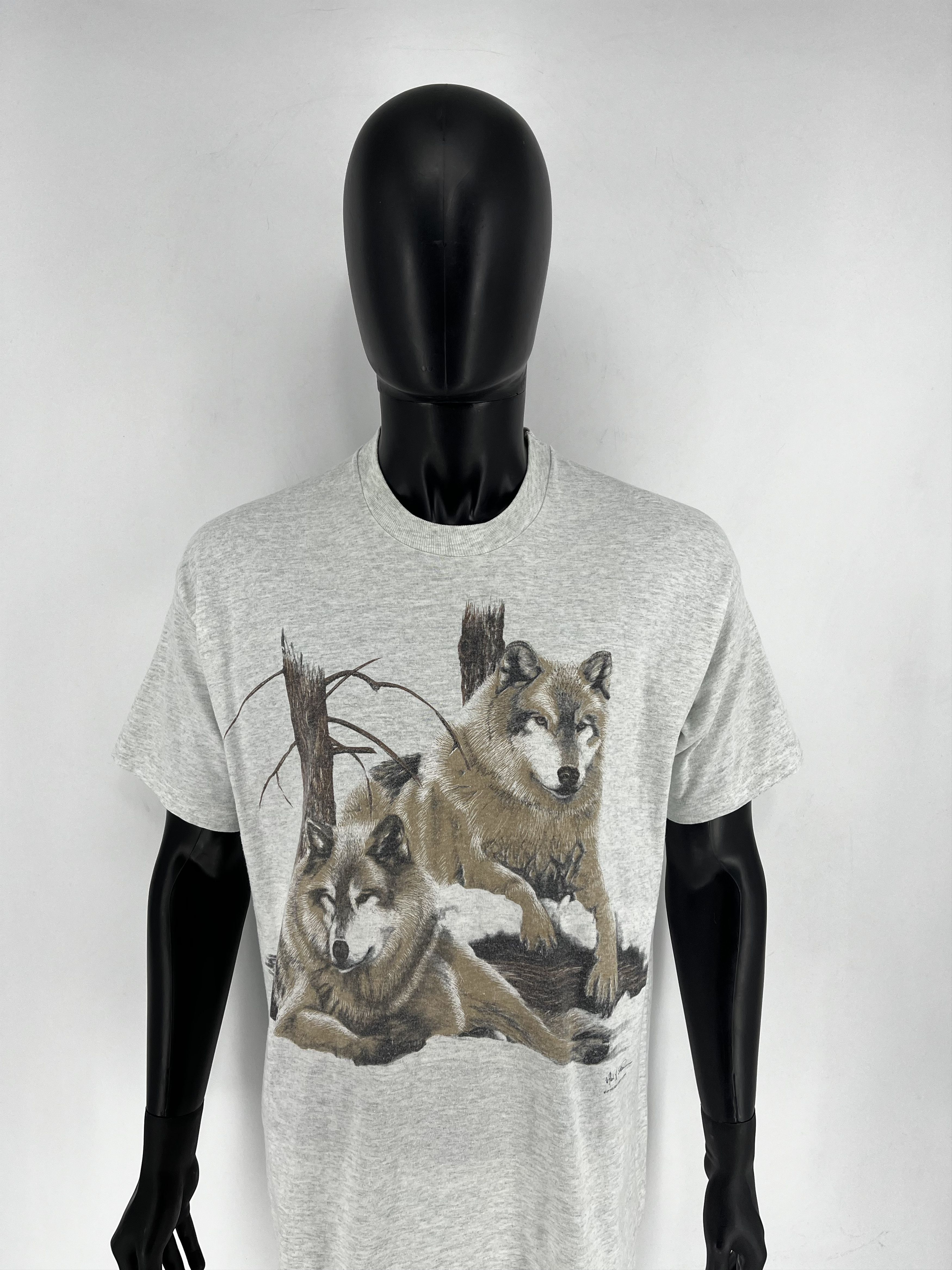 Vintage Vintage 90s Wolf Face Boxy Fit Tee Toys Rock Size XL Size US XL / EU 56 / 4 - 5 Thumbnail