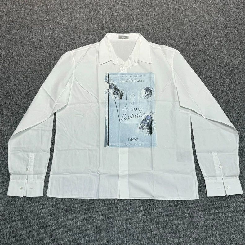 Dior white long sleeve shirt by Dior Size US L / EU 52-54 / 3 - 7 Thumbnail