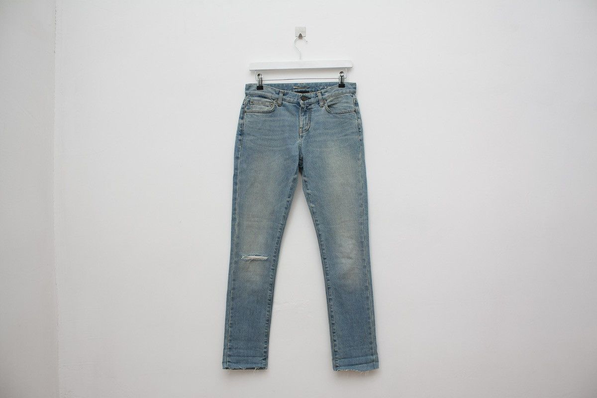 Saint Laurent Paris Saint Laurent Paris Ripped Knee Jeans Size 26" / US 2 / IT 38 - 1 Thumbnail