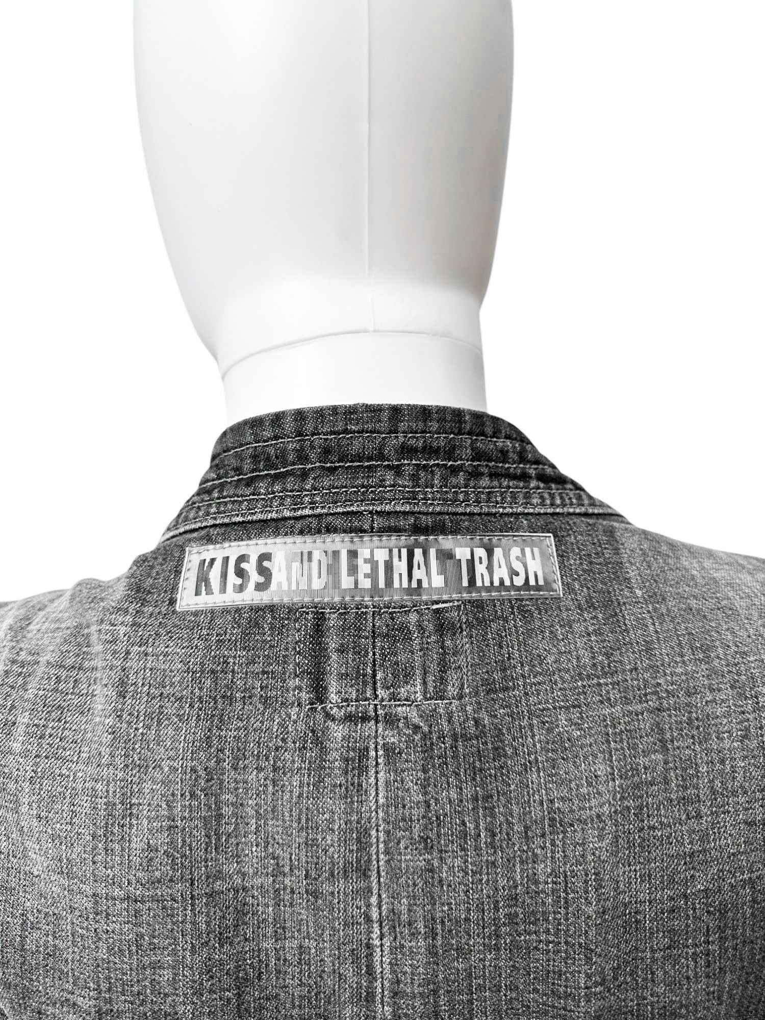 Walter Van Beirendonck S/S 2002 Embroidered Grey Gilet Size US M / EU 48-50 / 2 - 7 Thumbnail