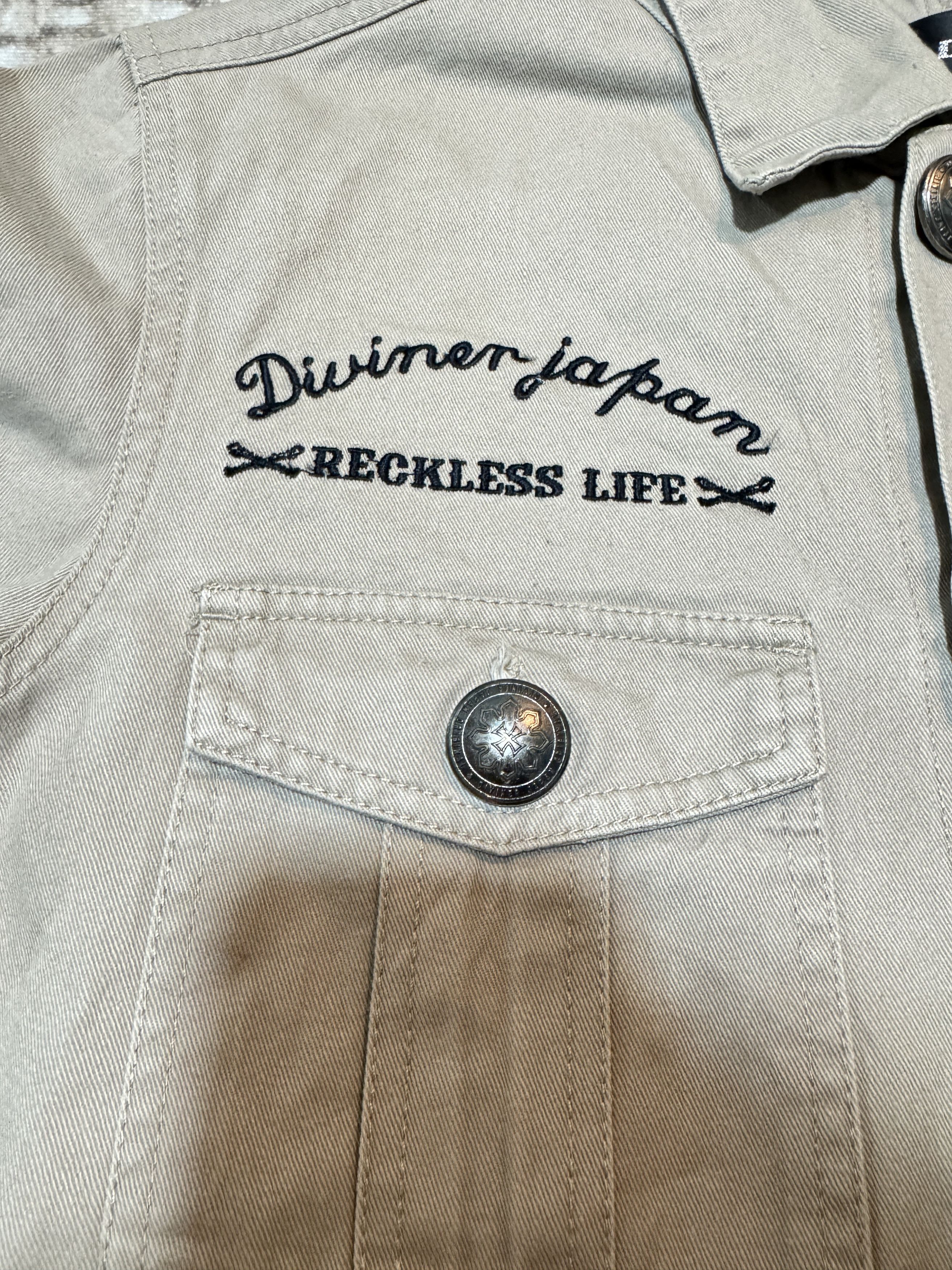 Japanese Brand Japanese Brand Diviner Skull Cross Embroider Coverall Size US 33 - 10 Thumbnail
