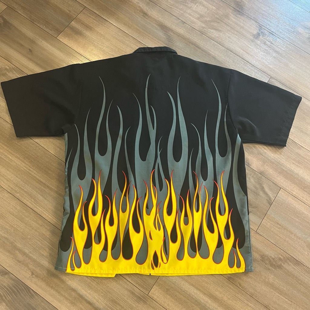 Harley Davidson Easy Riders Yellow Flames Black Gray Red Button Down Men 2XL Size US XXL / EU 58 / 5 - 5 Thumbnail