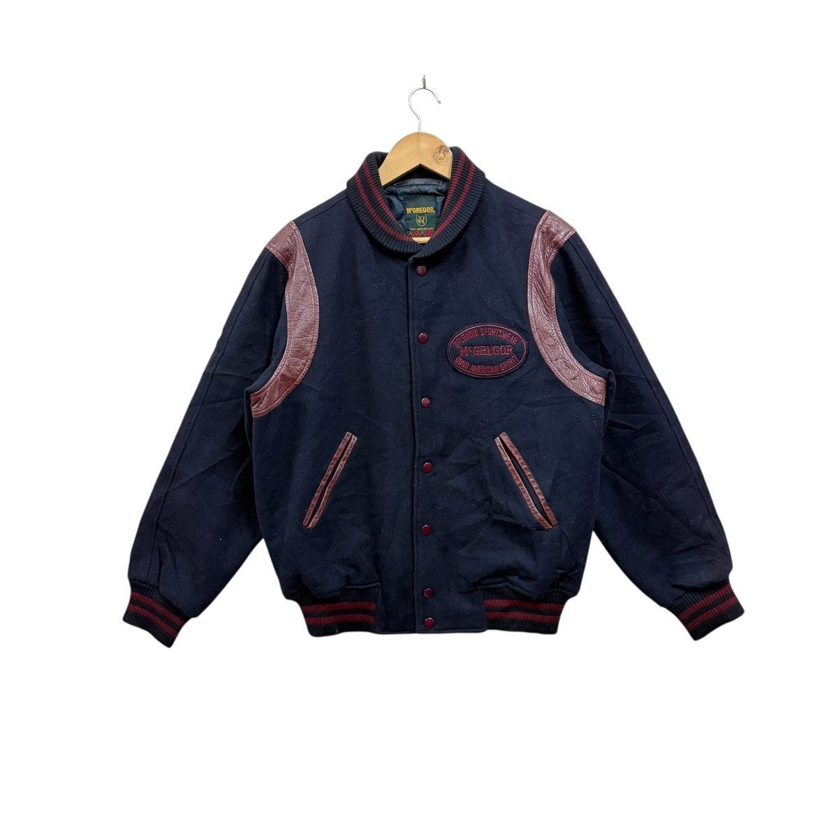 Vintage Mcgregor Varsity Wool Leather