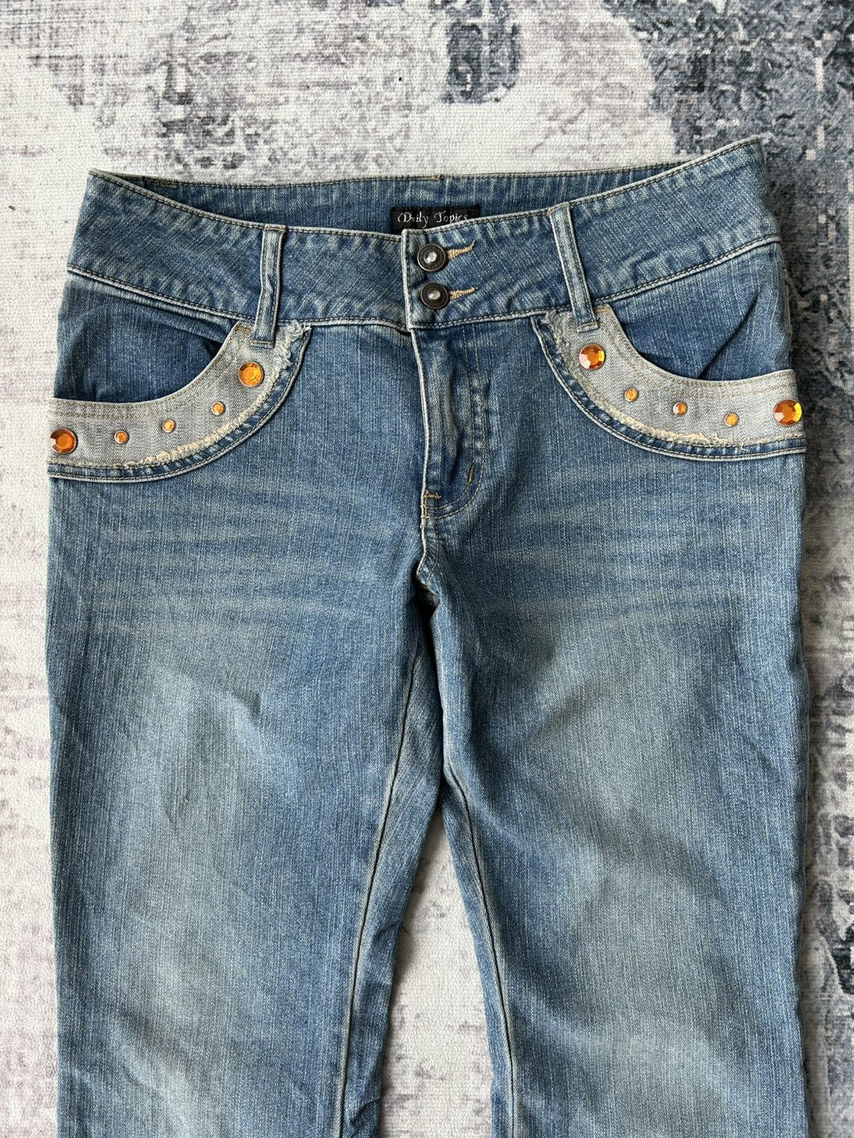 If Six Was Nine Y2k Flared Diamond Jeans Size US 30 / EU 46 - 6 Thumbnail