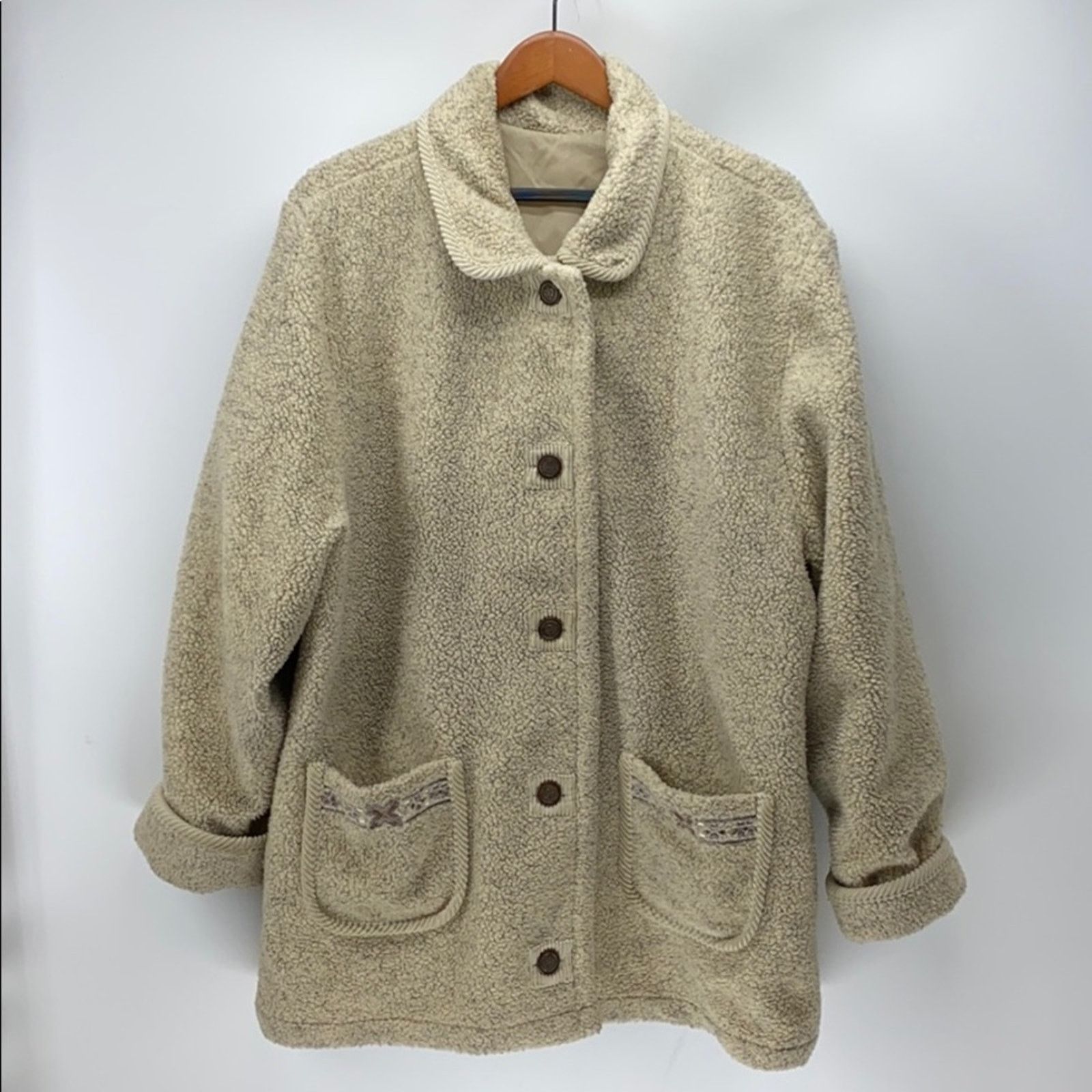 Vintage Carlo Briani Sherpa Reversible Anorak Jacket cabin sz xl Size XL / US 12-14 / IT 48-50 - 2 Thumbnail
