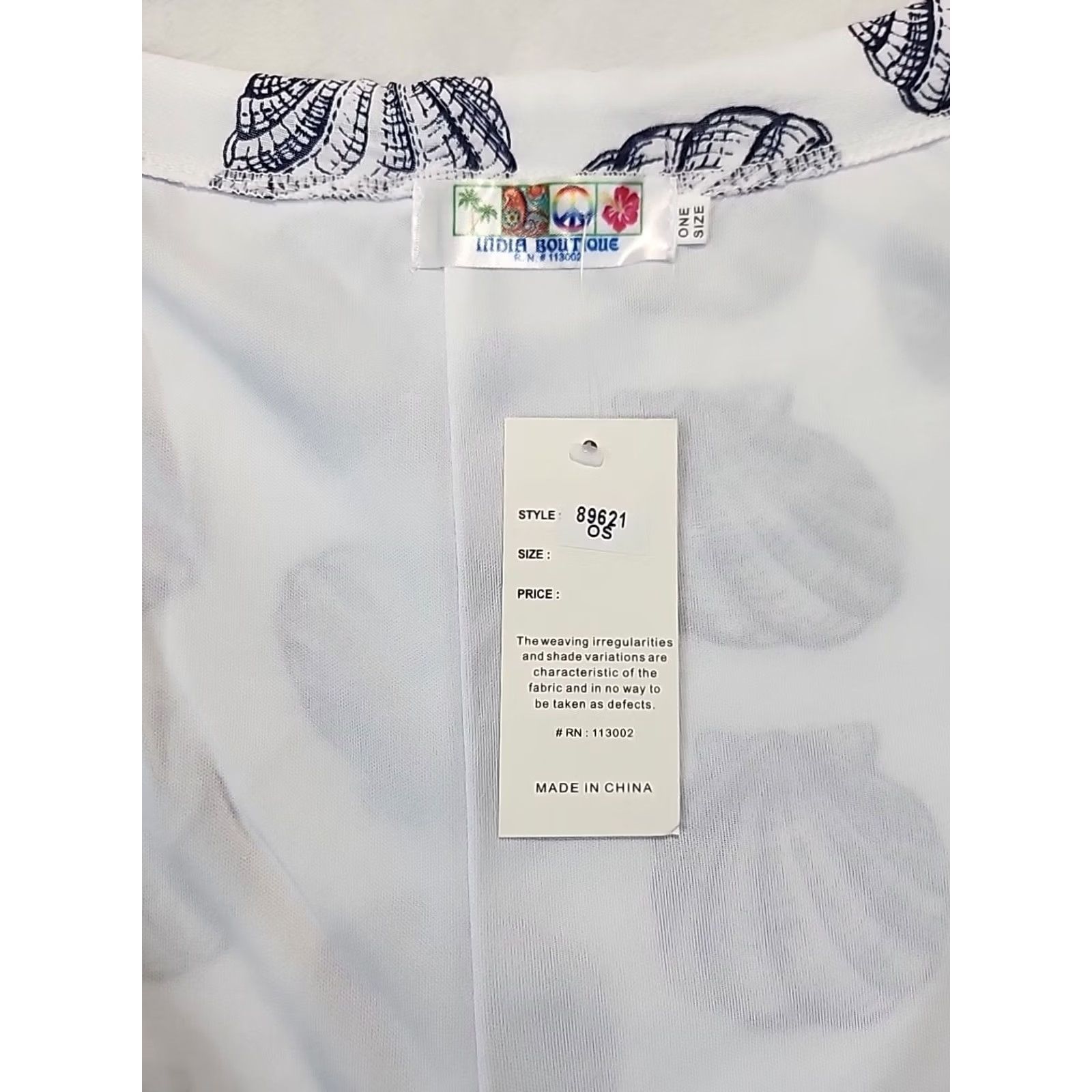 Vintage VINTAGE India Boutique White Spaghetti Strap Shift Lined Dress Coverup Womens One Size Size ONE SIZE - 6 Thumbnail