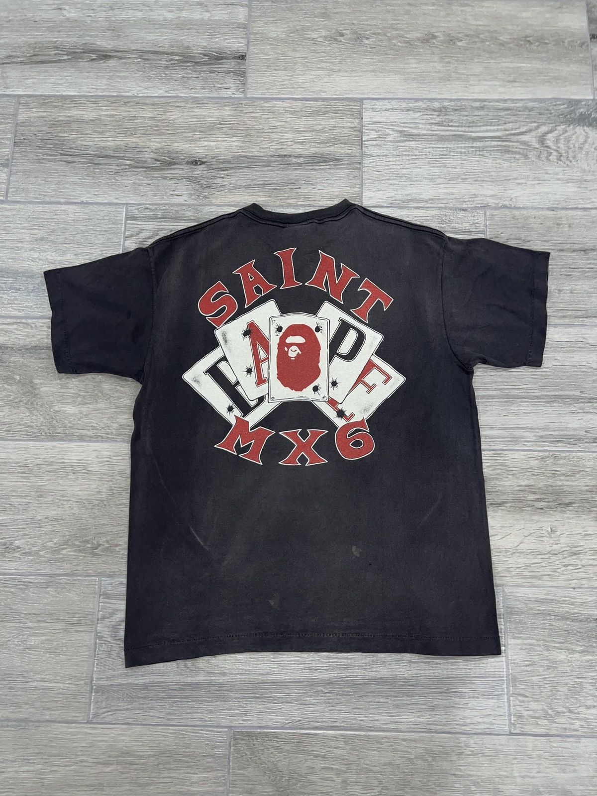 Bape × Saint Michael Bape x Saint Michael Guns Tee | Grailed