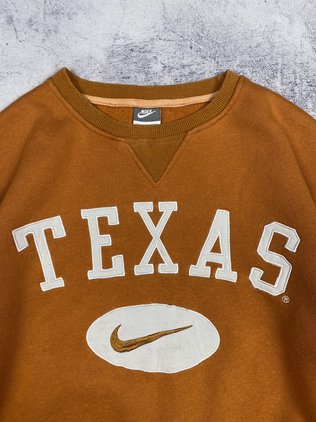 Nike Nike Texas Center Swoosh Sweatshirt Vintage 90s Orange Size US S / EU 44-46 / 1 - 5 Thumbnail