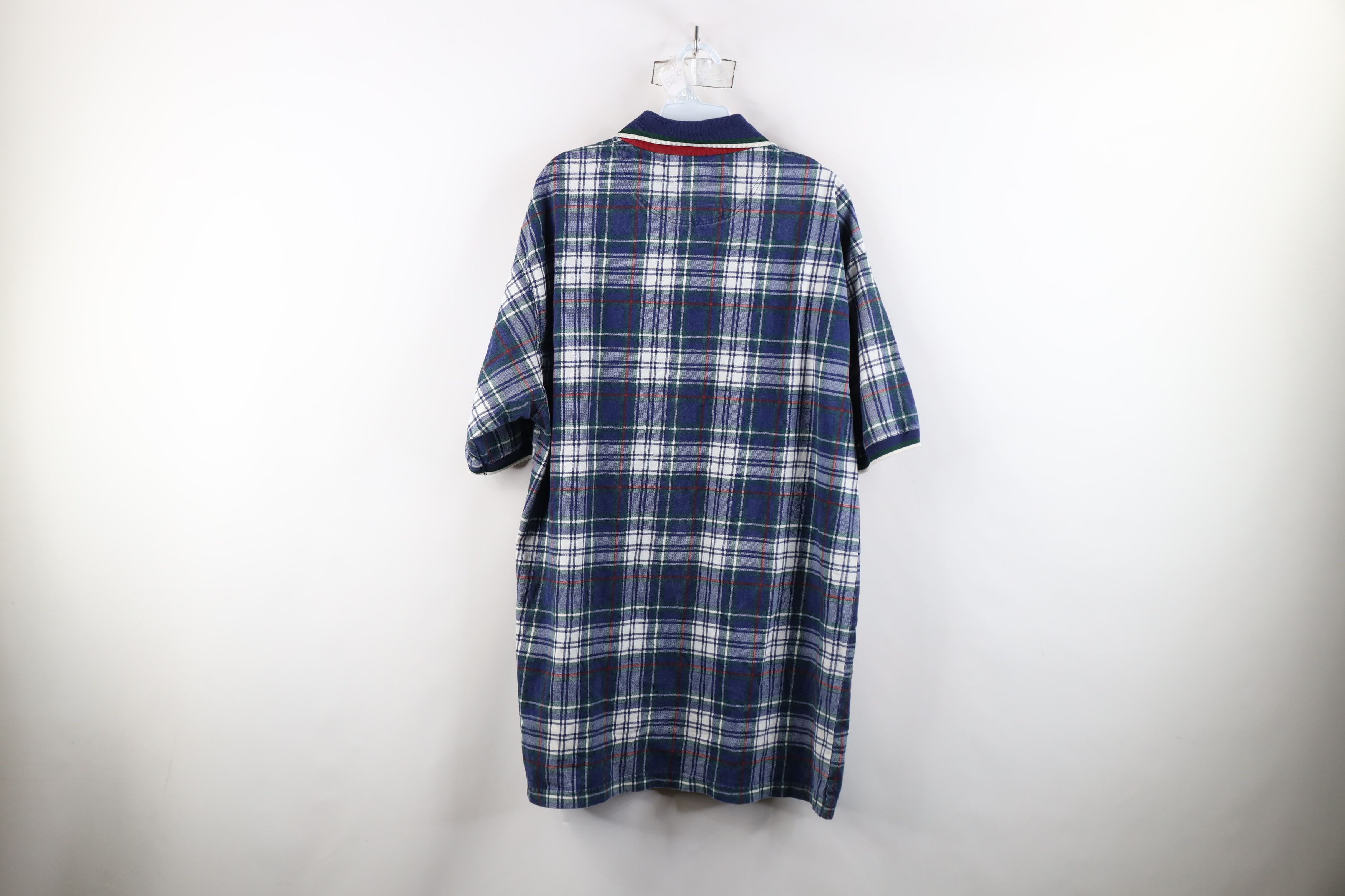 Vintage Vintage 90s Streetwear Fit Collared Golf Polo Shirt Plaid Size US XL / EU 56 / 4 - 12 Thumbnail