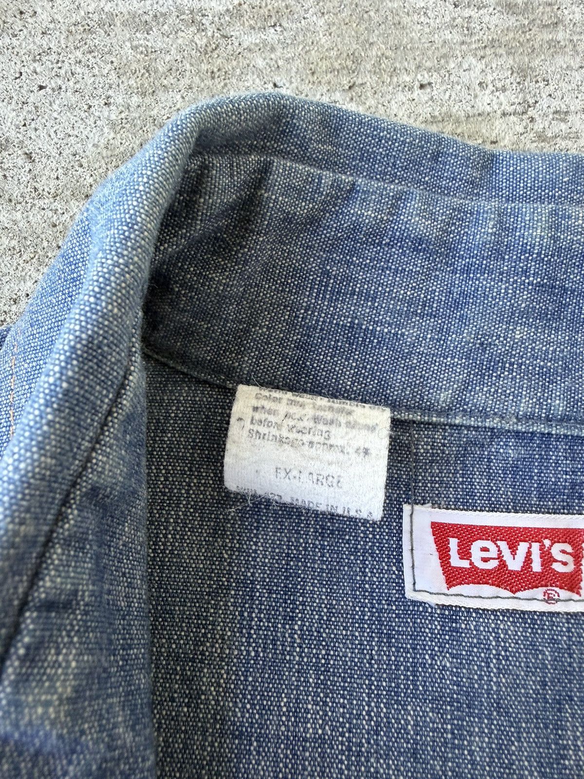 Levi's 1970s Levi’s Orange Tab Denim Western Overshirt Chore Jacket Size US XL / EU 56 / 4 - 6 Thumbnail