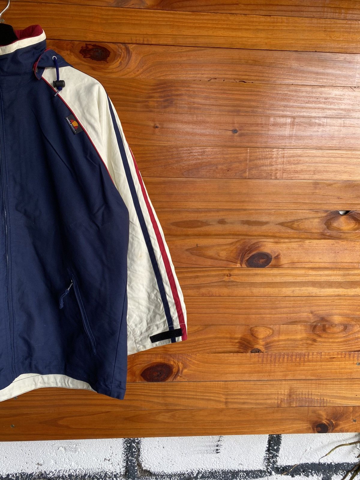 Ellesse × Goldwin Vintage Ellesse Halfball Hooded Jacket Navy White Red Jacket Size US S / EU 44-46 / 1 - 7 Thumbnail