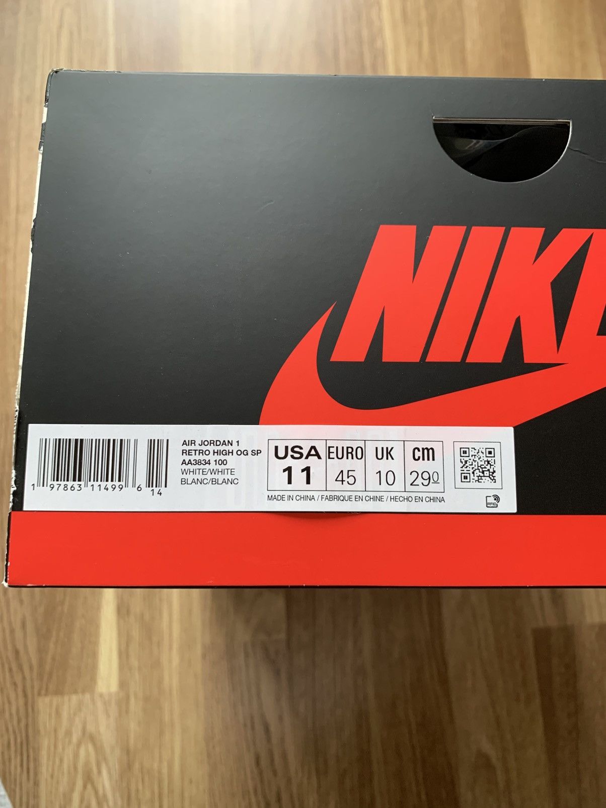Nike × Off-White Jordan 1 Retro Virgil Abloh Alaska Size US 11 / EU 44 - 12 Thumbnail