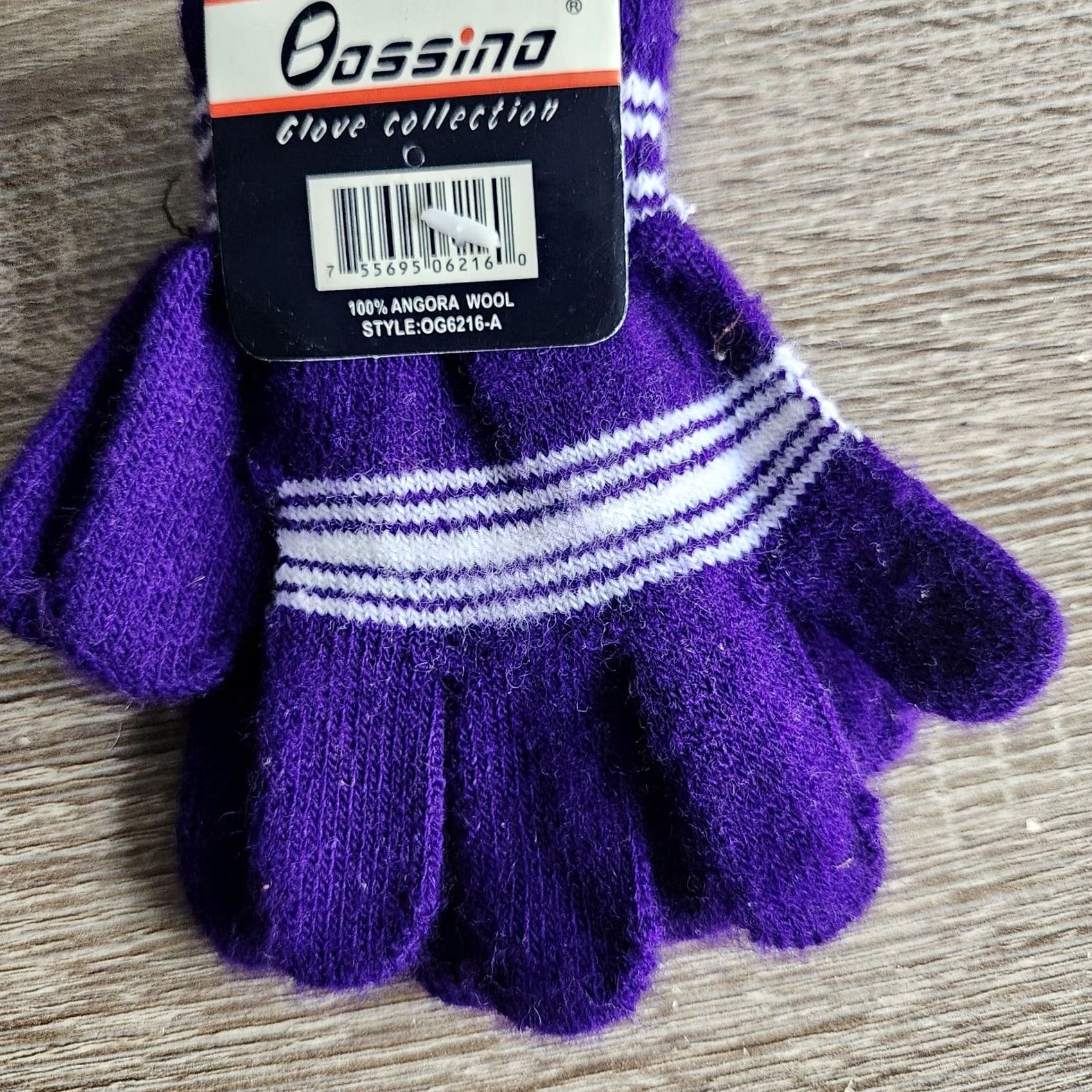 Vintage Bossino Glove Collection Women's Purple Wool Gloves S Purple Wool Gloves Travel Casual Holiday 90s? Size ONE SIZE - 4 Thumbnail